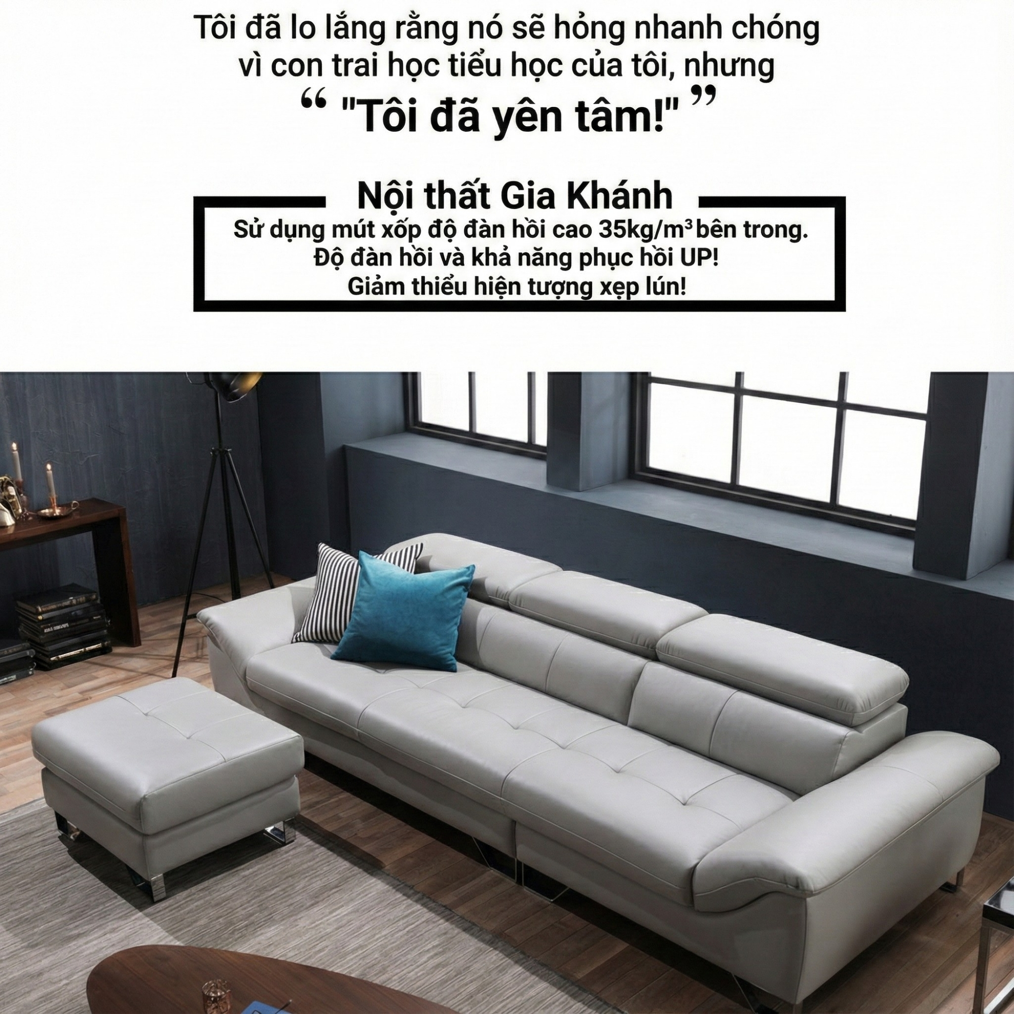 sofa hiện đại bọc da haven