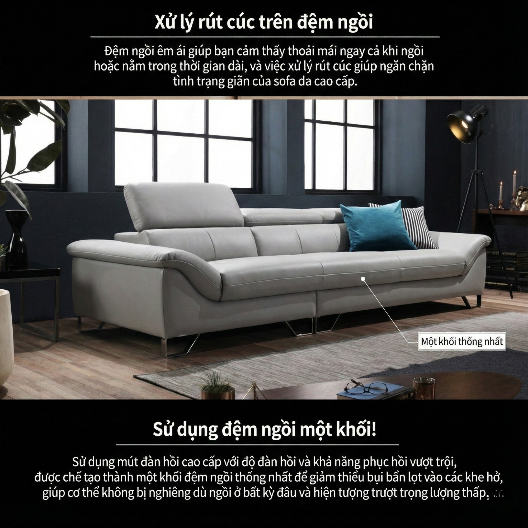 sofa hiện đại bọc da haven