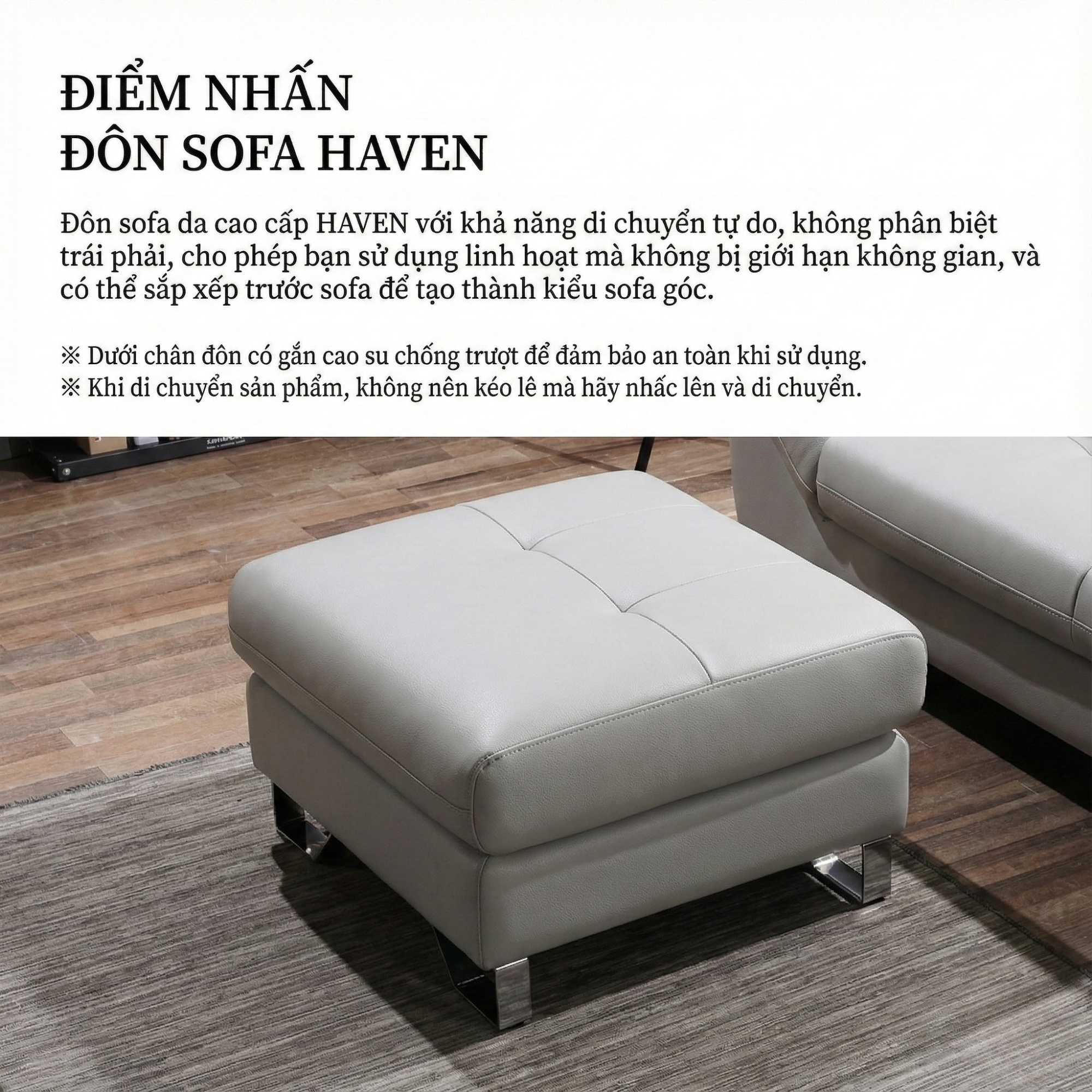 sofa hiện đại bọc da haven