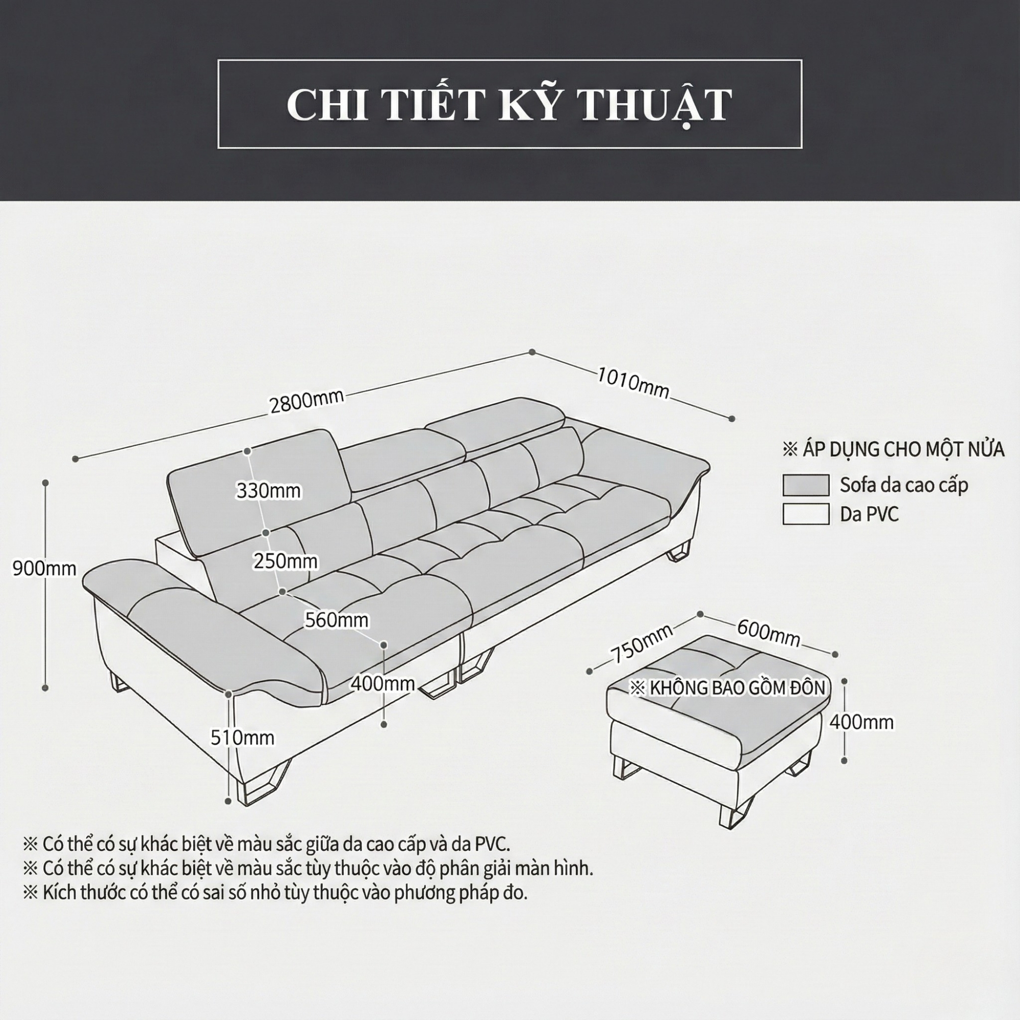 sofa hiện đại bọc da haven