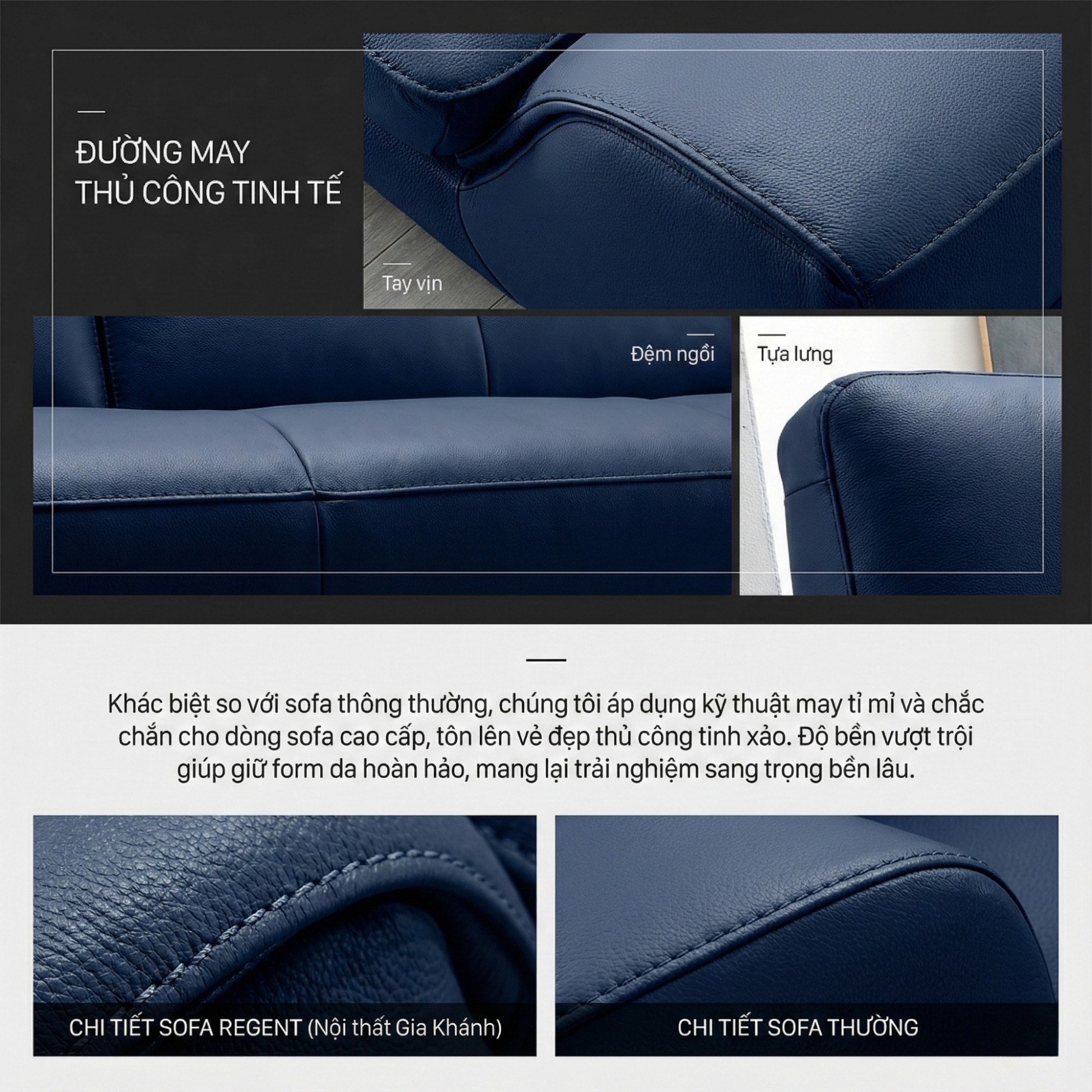 Sofa Regent - Sofa Cao Cấp Hiện Đại Cho Phòng Khách Trẻ Trung