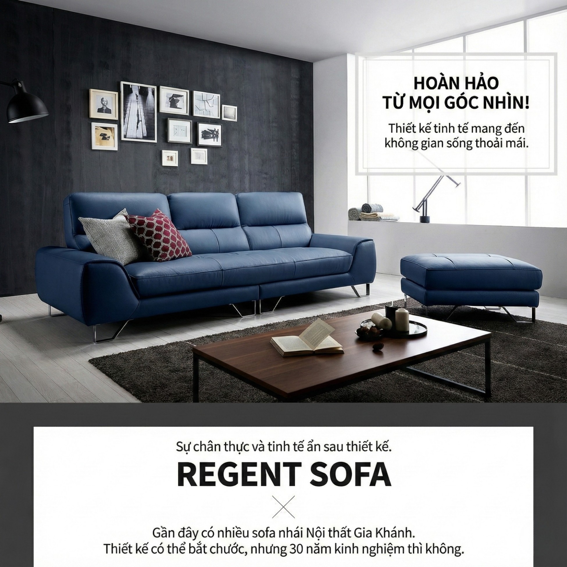 Sofa Regent - Sofa Cao Cấp Hiện Đại Cho Phòng Khách Trẻ Trung