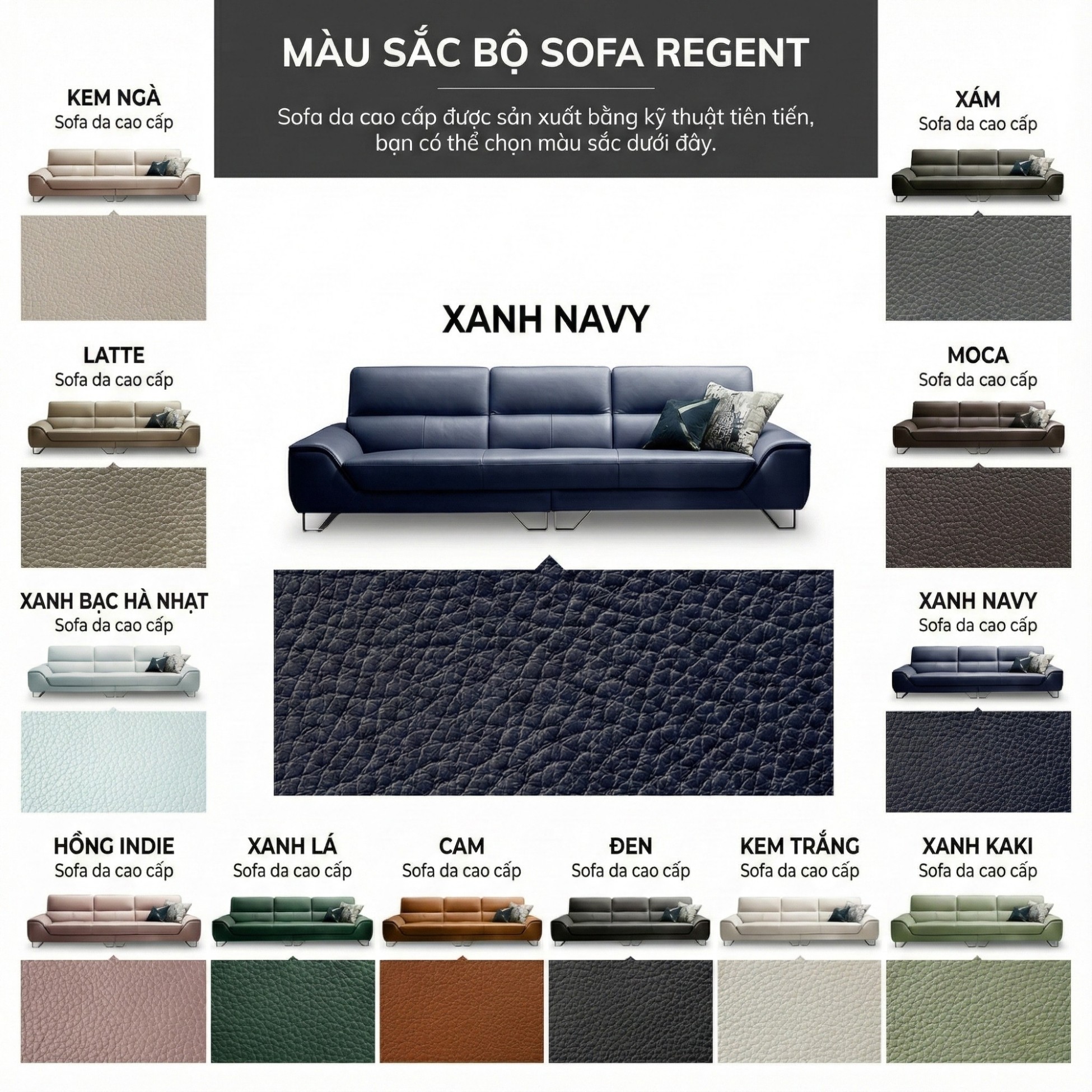 Sofa Regent - Sofa Cao Cấp Hiện Đại Cho Phòng Khách Trẻ Trung