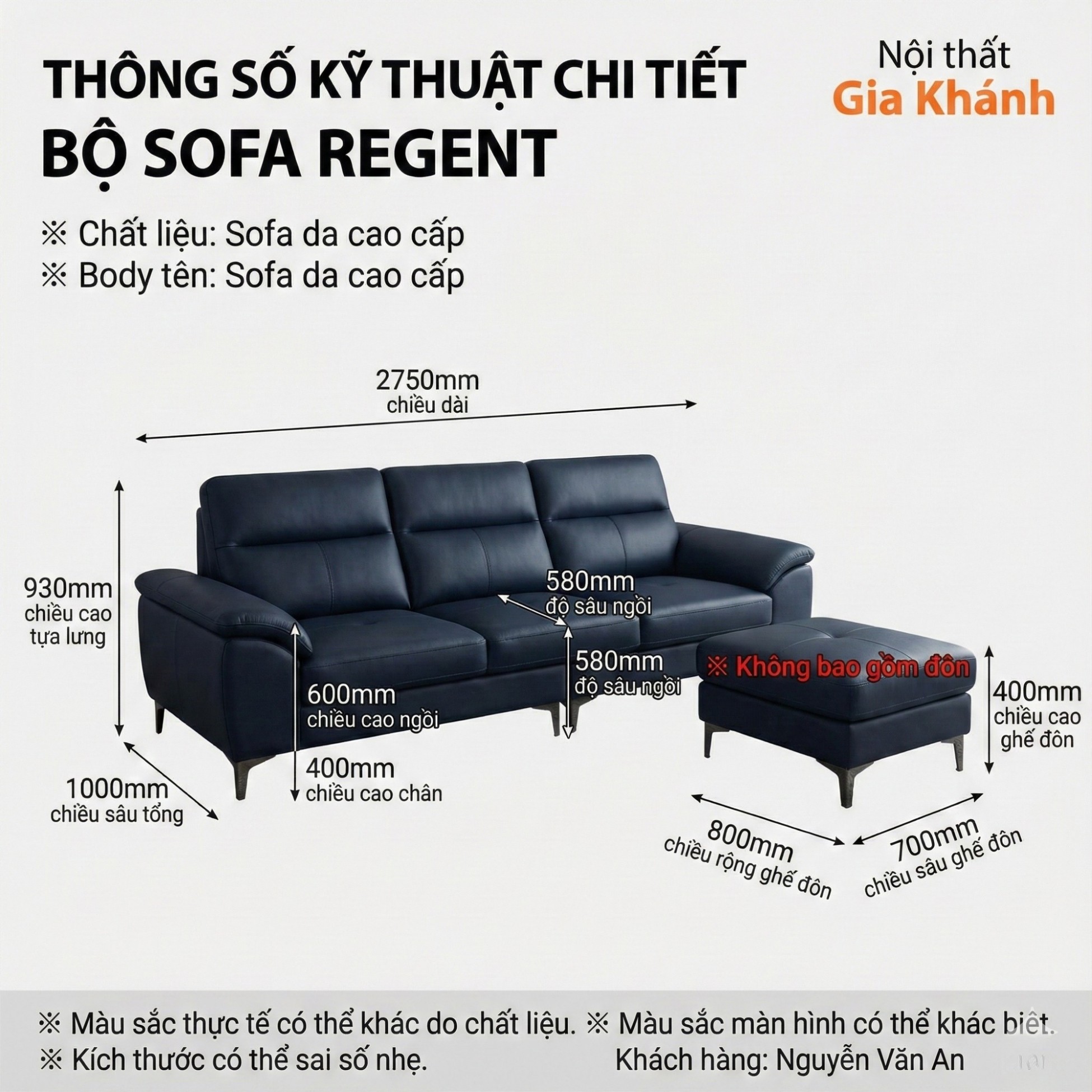 Sofa Regent - Sofa Cao Cấp Hiện Đại Cho Phòng Khách Trẻ Trung