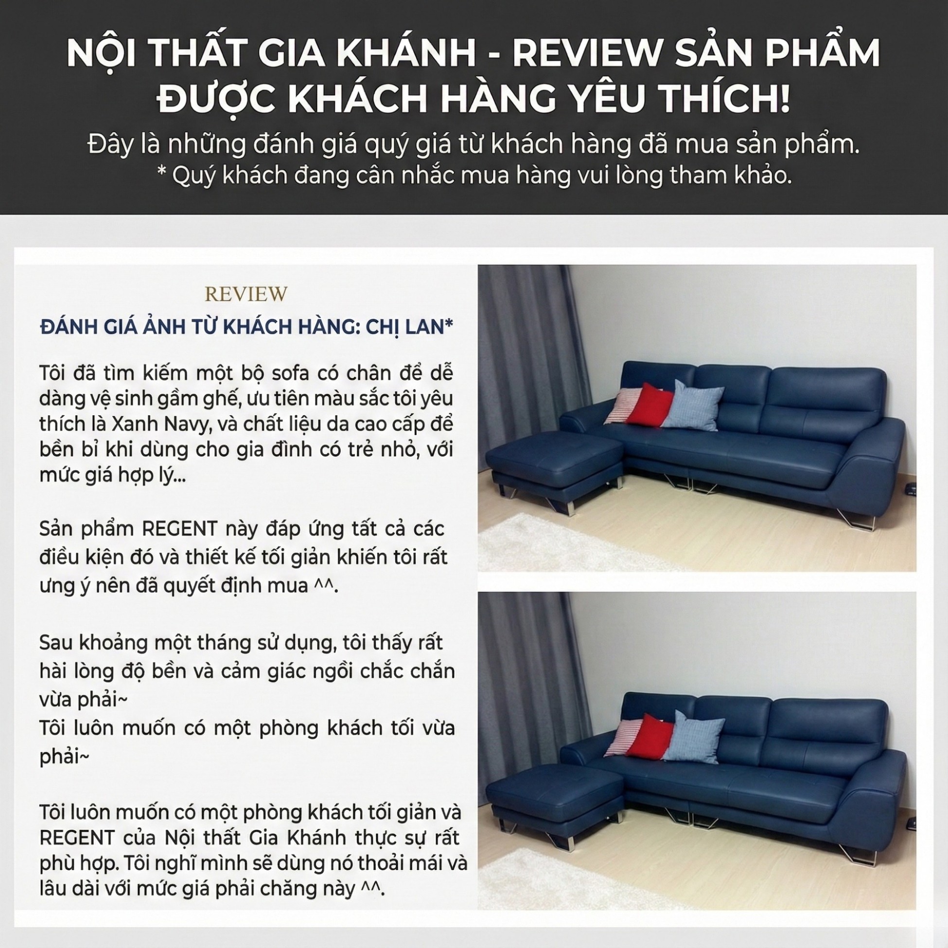 Sofa Regent - Sofa Cao Cấp Hiện Đại Cho Phòng Khách Trẻ Trung
