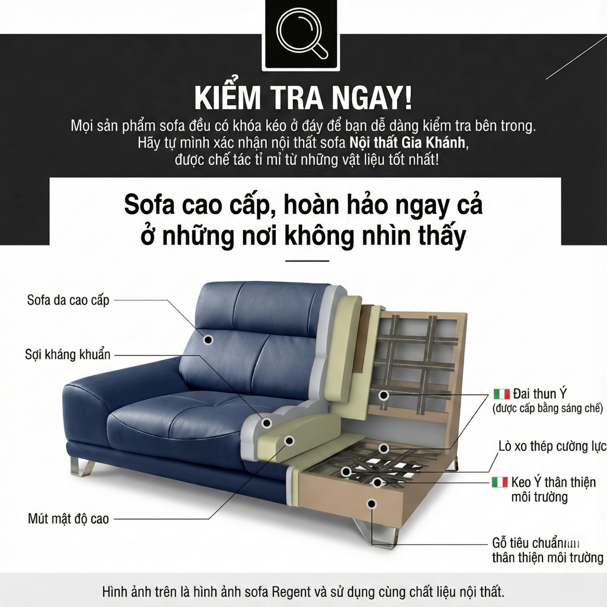 Sofa Regent - Sofa Cao Cấp Hiện Đại Cho Phòng Khách Trẻ Trung