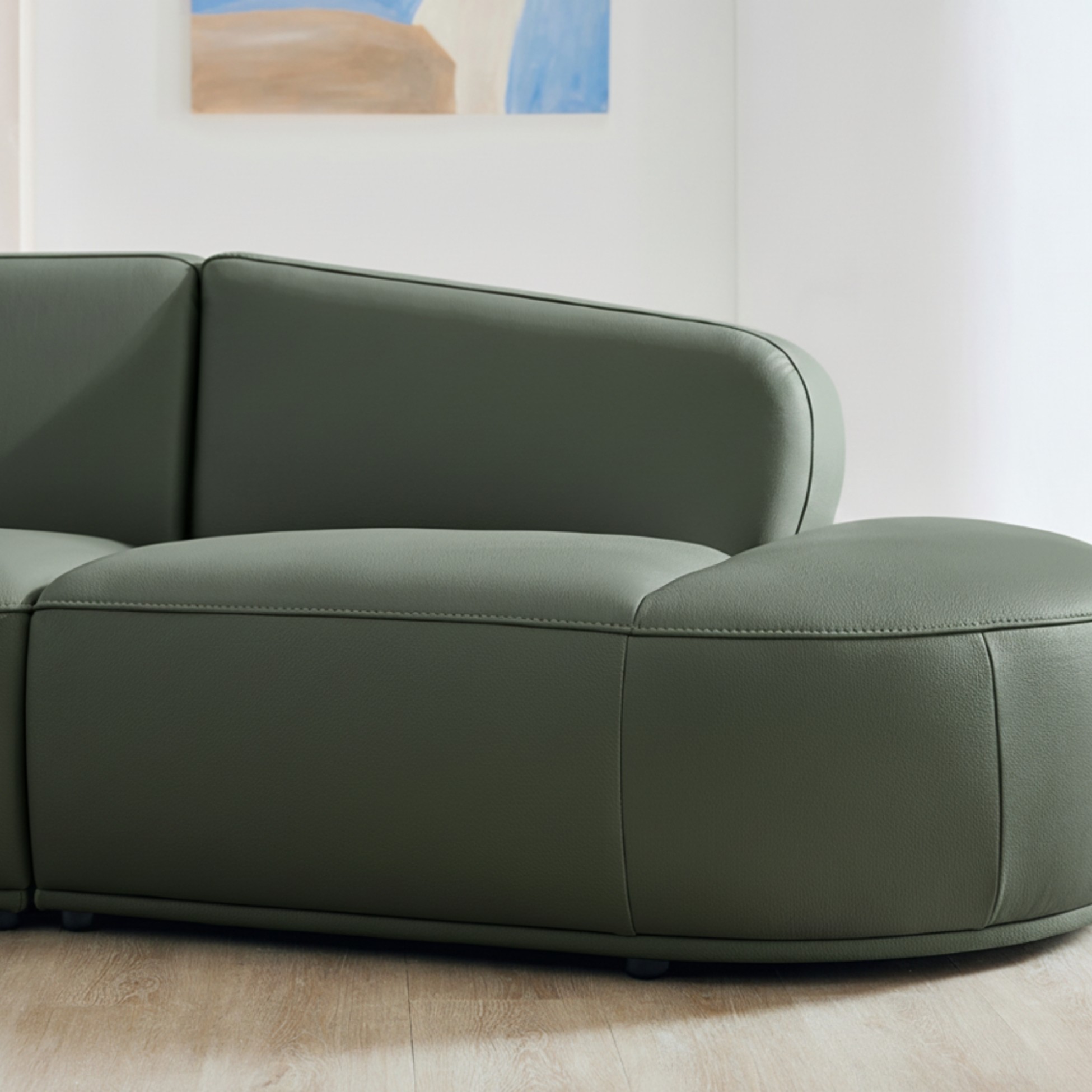 Sofa HOMELY – Sofa Da Hiện Đại Cao Cấp Dáng Mở Thiết Kế Ấm Cúng