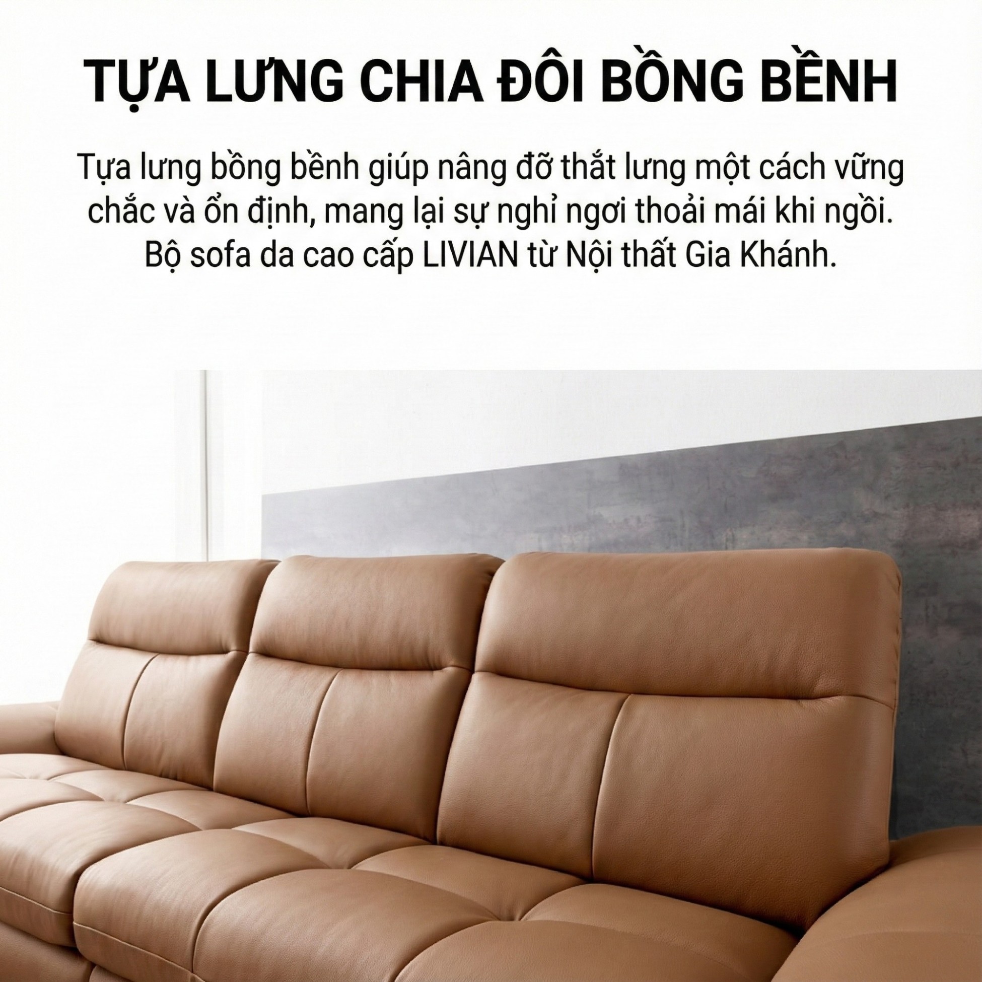 Sofa LIVIAN - Sofa Da Cao Cấp Hiện Đại Êm Ái
