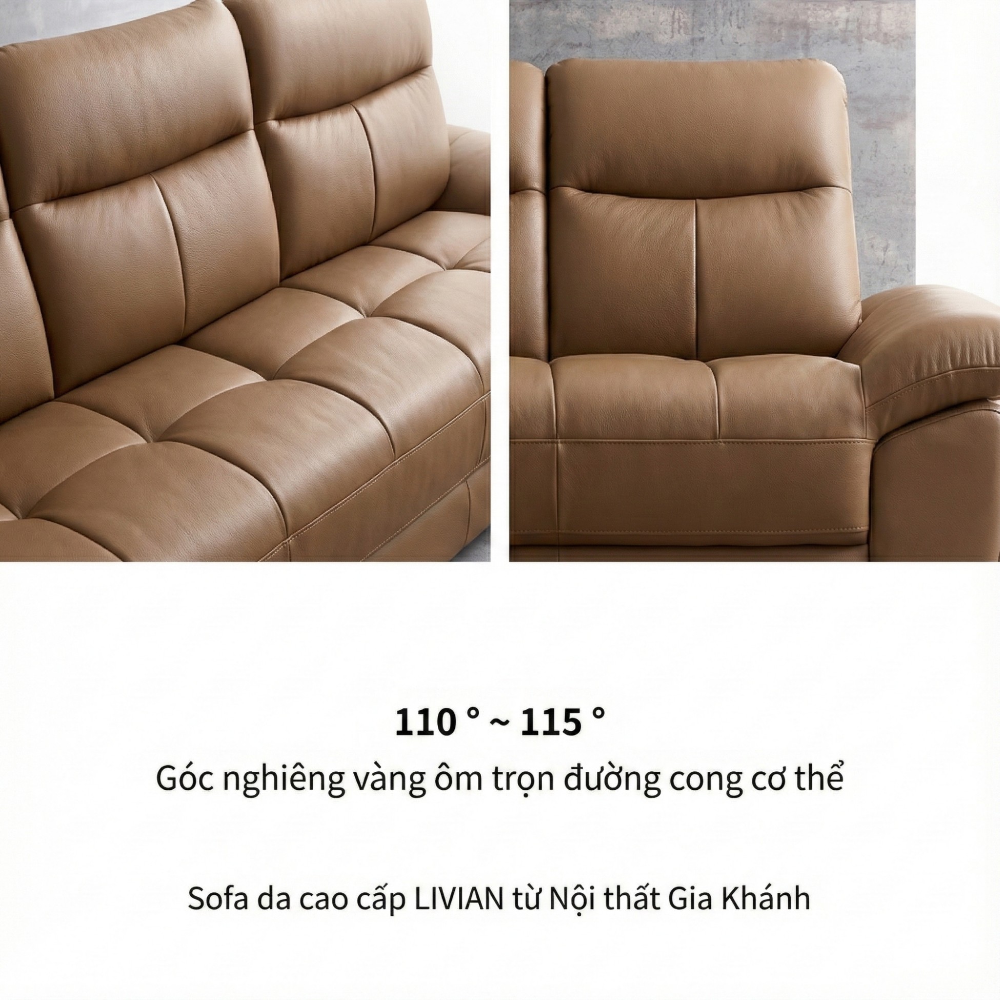 Sofa LIVIAN - Sofa Da Cao Cấp Hiện Đại Êm Ái
