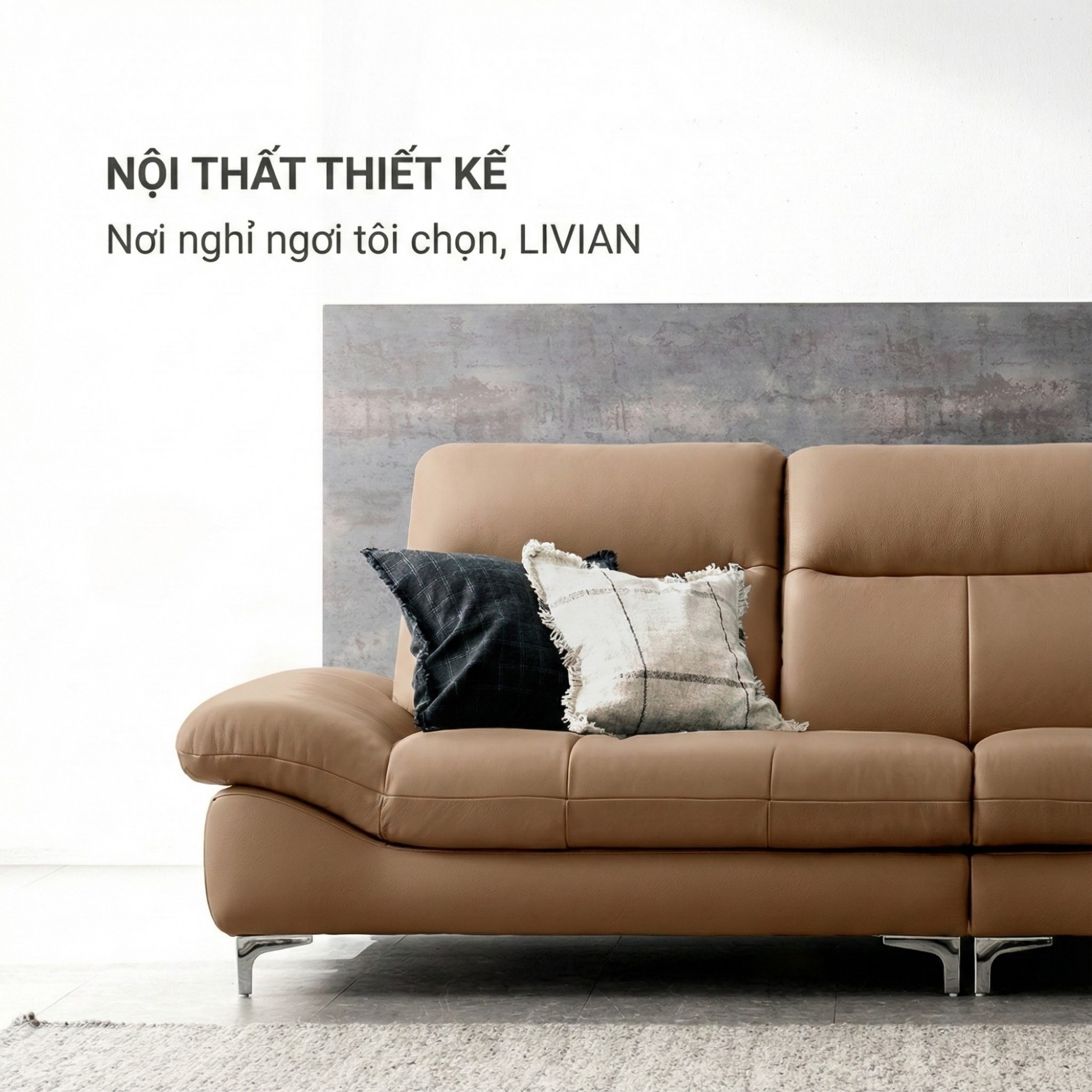 Sofa LIVIAN - Sofa Da Cao Cấp Hiện Đại Êm Ái