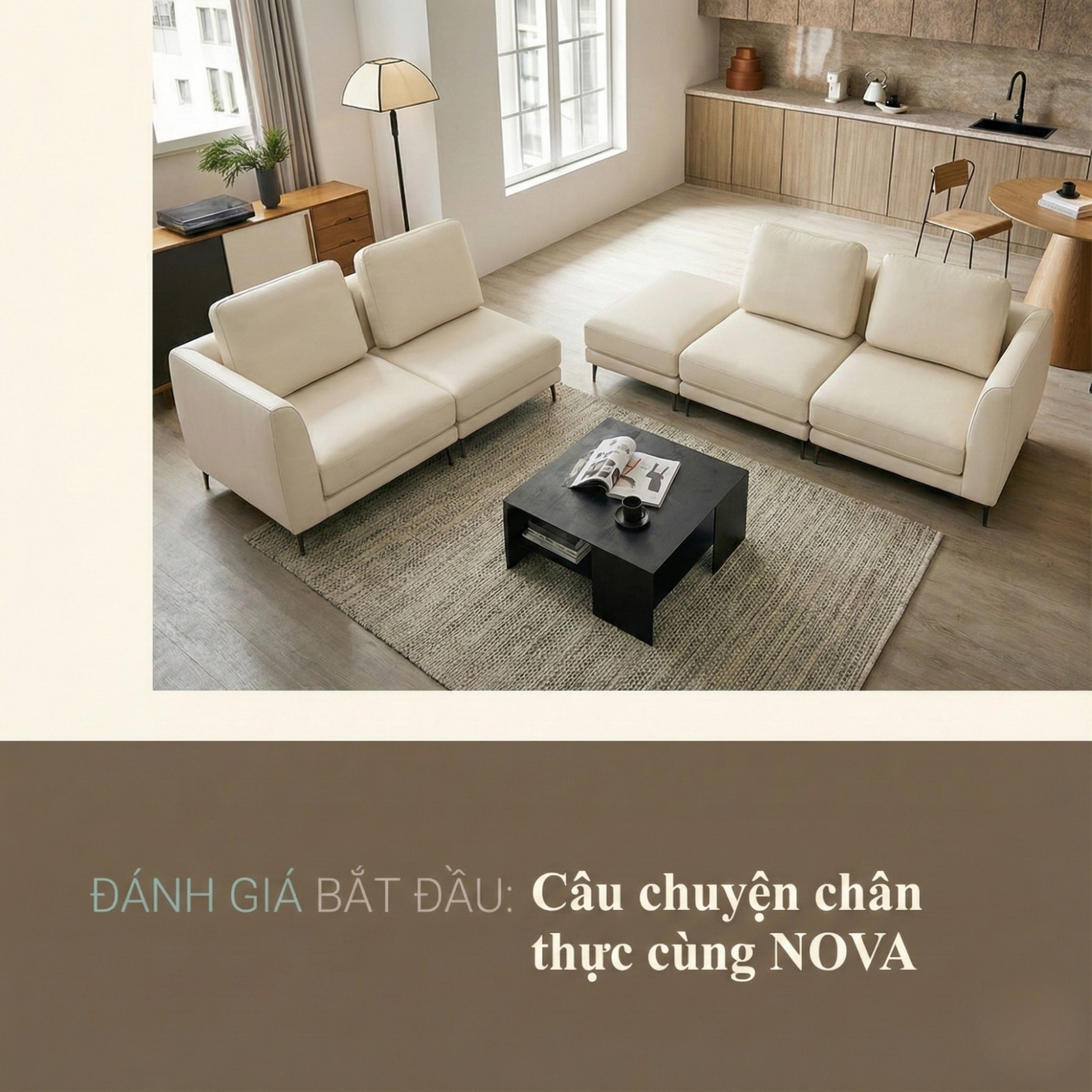 Sofa NOVA 2 – Sofa Da Đơn Hiện Đại Dạng Module Linh Hoạt Cho Khởi Đầu Mới 