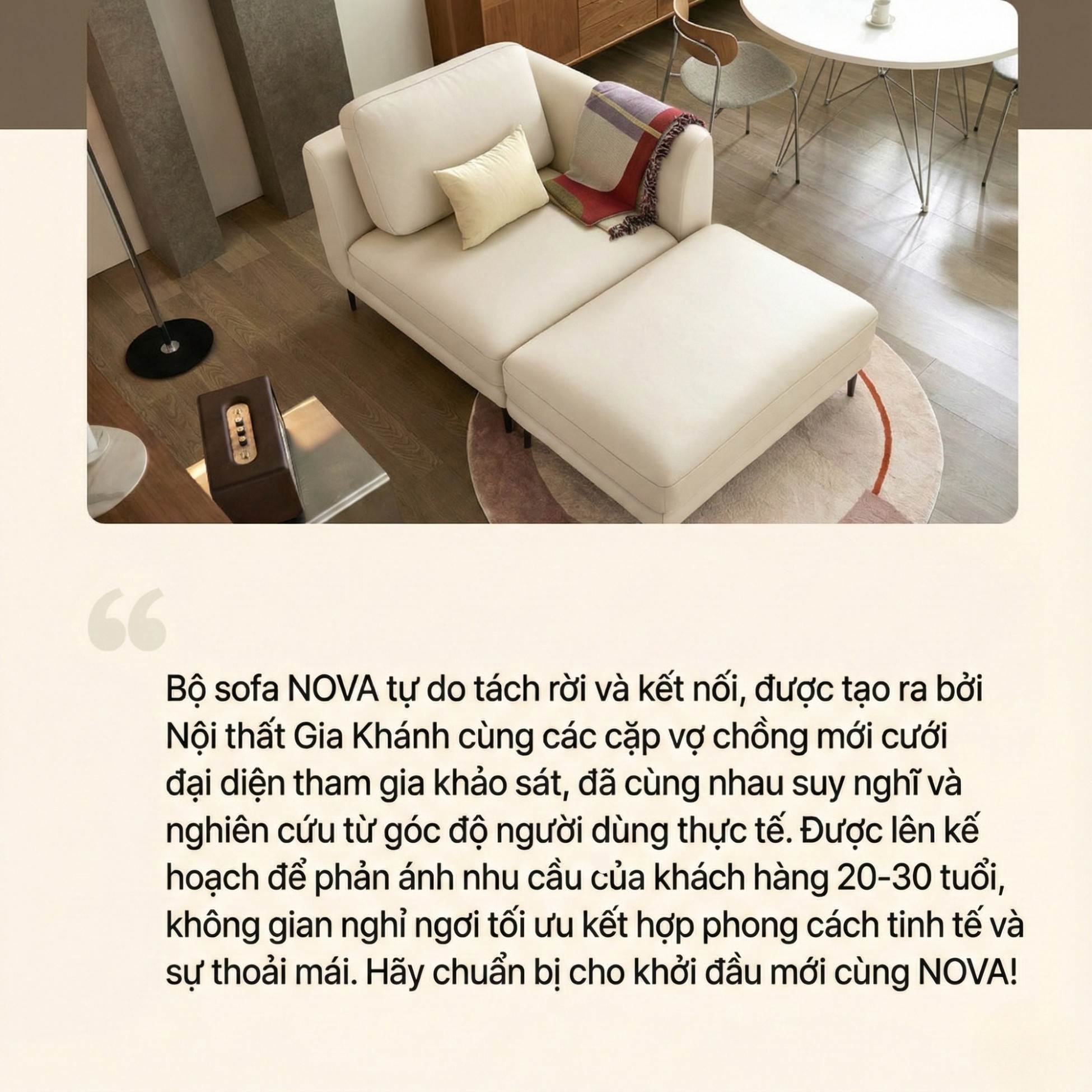 Sofa NOVA 2 – Sofa Da Đơn Hiện Đại Dạng Module Linh Hoạt Cho Khởi Đầu Mới 