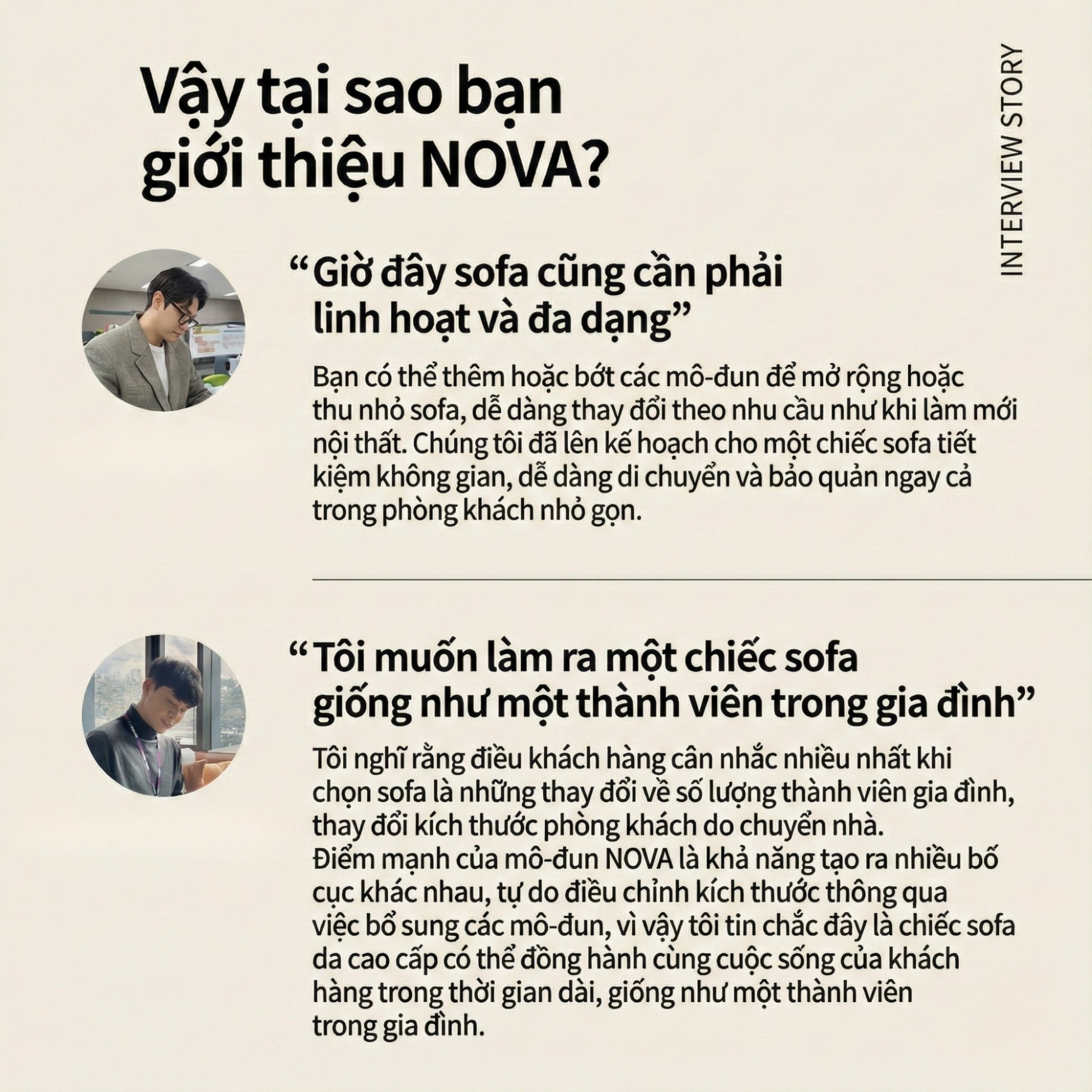 Sofa NOVA 2 – Sofa Da Đơn Hiện Đại Dạng Module Linh Hoạt Cho Khởi Đầu Mới 