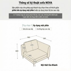 Sofa NOVA 2 – Sofa Da Đơn Hiện Đại Dạng Module Linh Hoạt Cho Khởi Đầu Mới