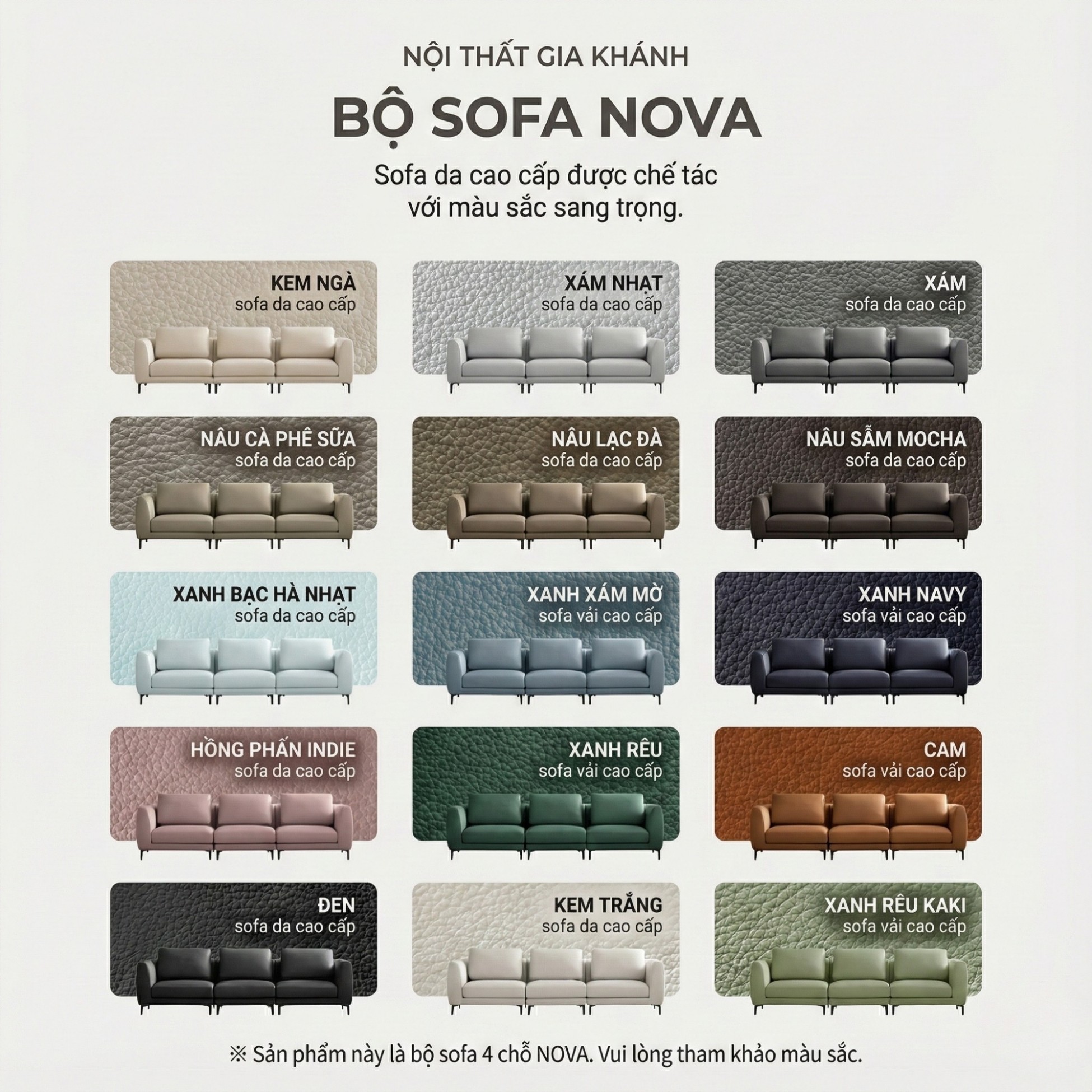 Sofa NOVA 2 – Sofa Da Đơn Hiện Đại Dạng Module Linh Hoạt Cho Khởi Đầu Mới 