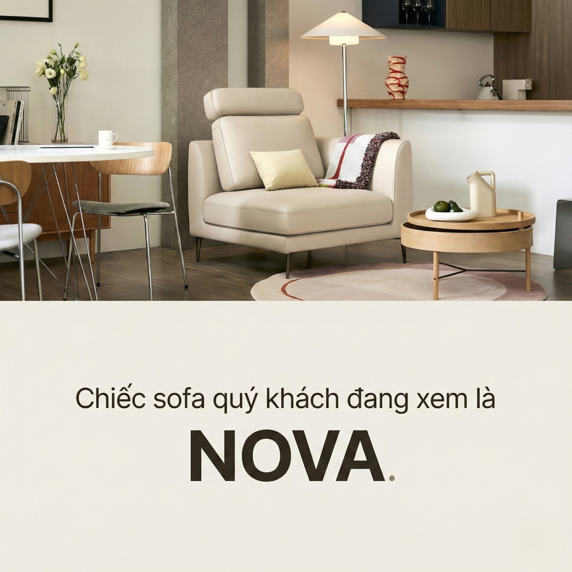 Sofa NOVA 2 – Sofa Da Đơn Hiện Đại Dạng Module Linh Hoạt Cho Khởi Đầu Mới 