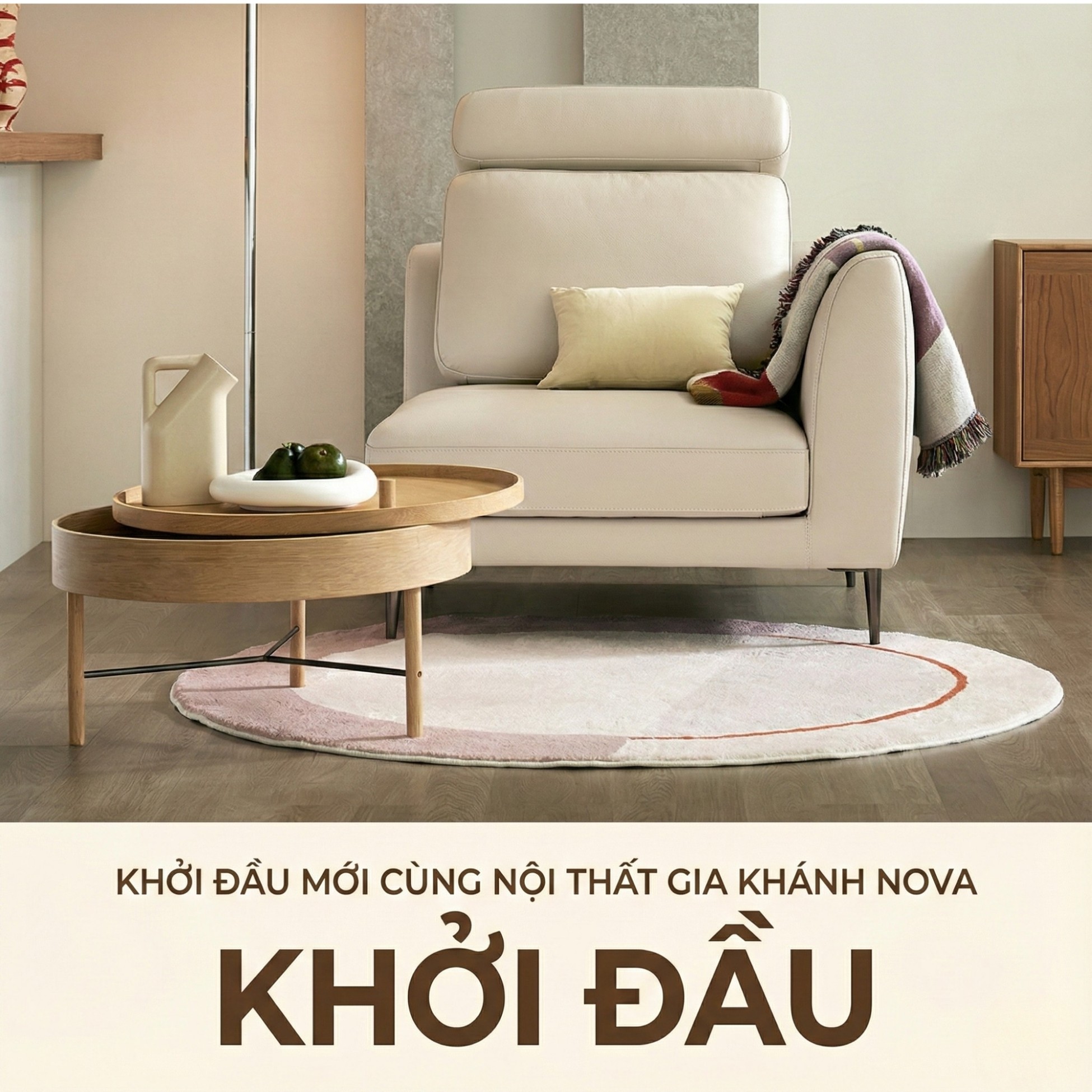 Sofa NOVA 2 – Sofa Da Đơn Hiện Đại Dạng Module Linh Hoạt Cho Khởi Đầu Mới 