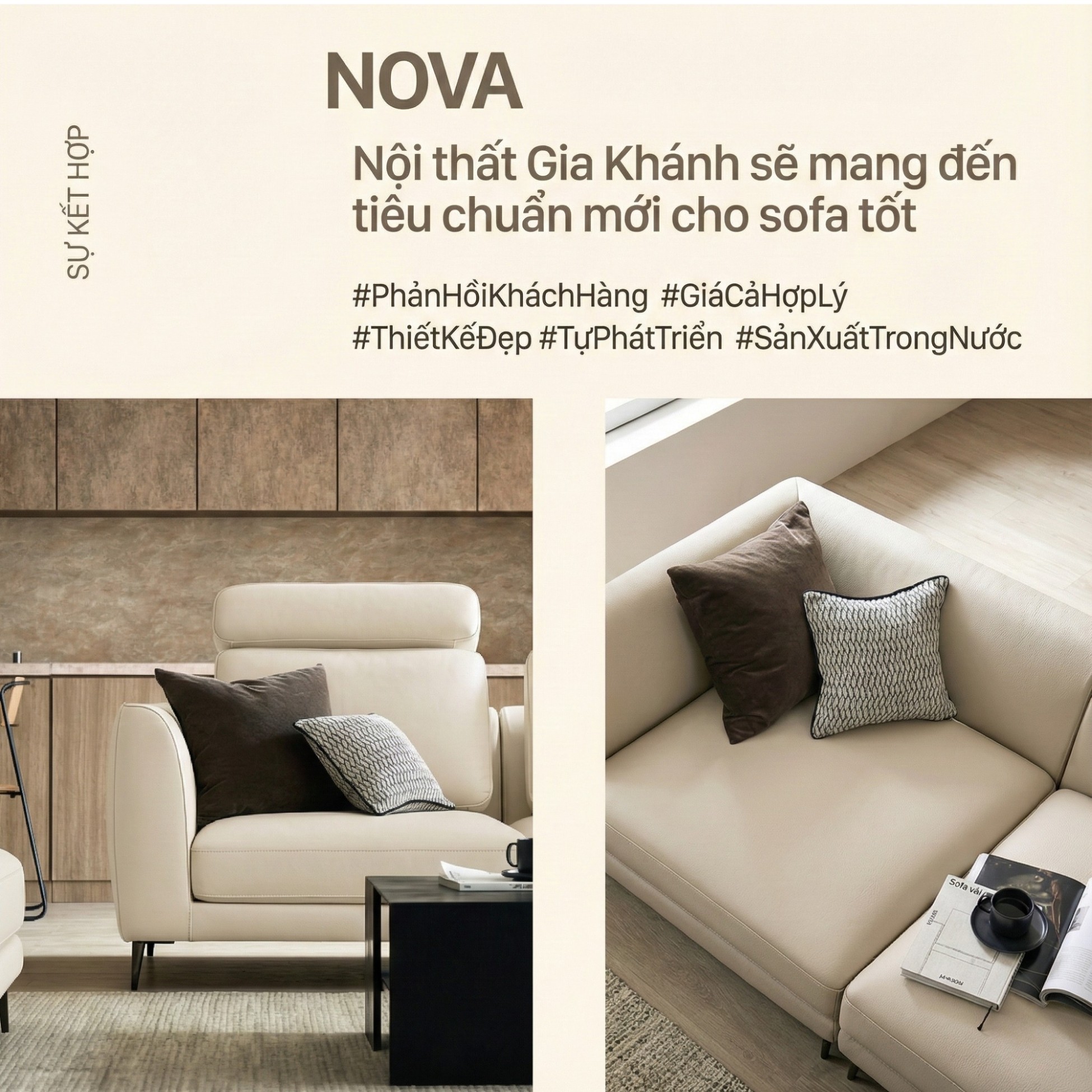 Sofa NOVA 2 – Sofa Da Đơn Hiện Đại Dạng Module Linh Hoạt Cho Khởi Đầu Mới 