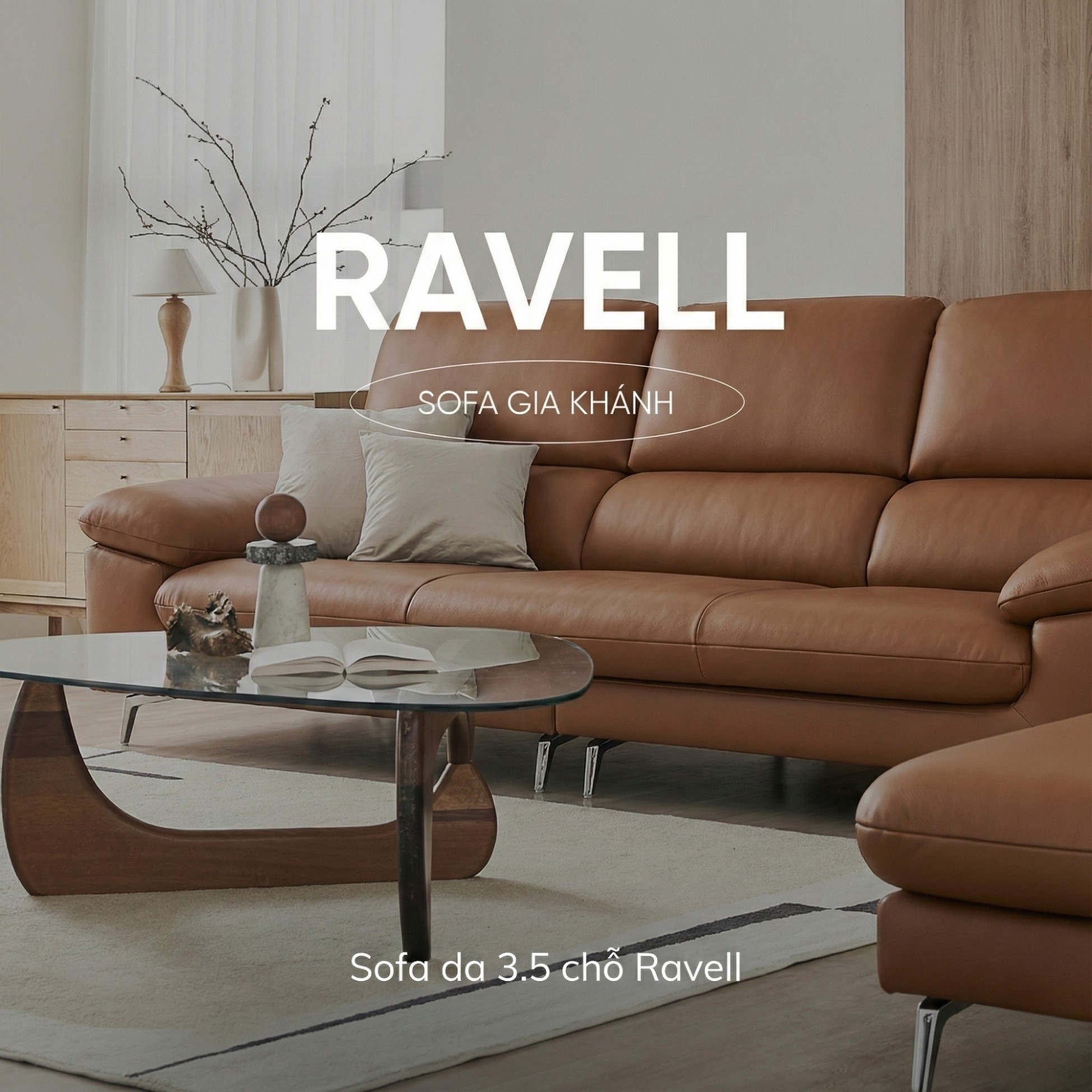 Sofa Ravell - Sofa Da Hiện Đại Cao Cấp Cho Phòng Khách