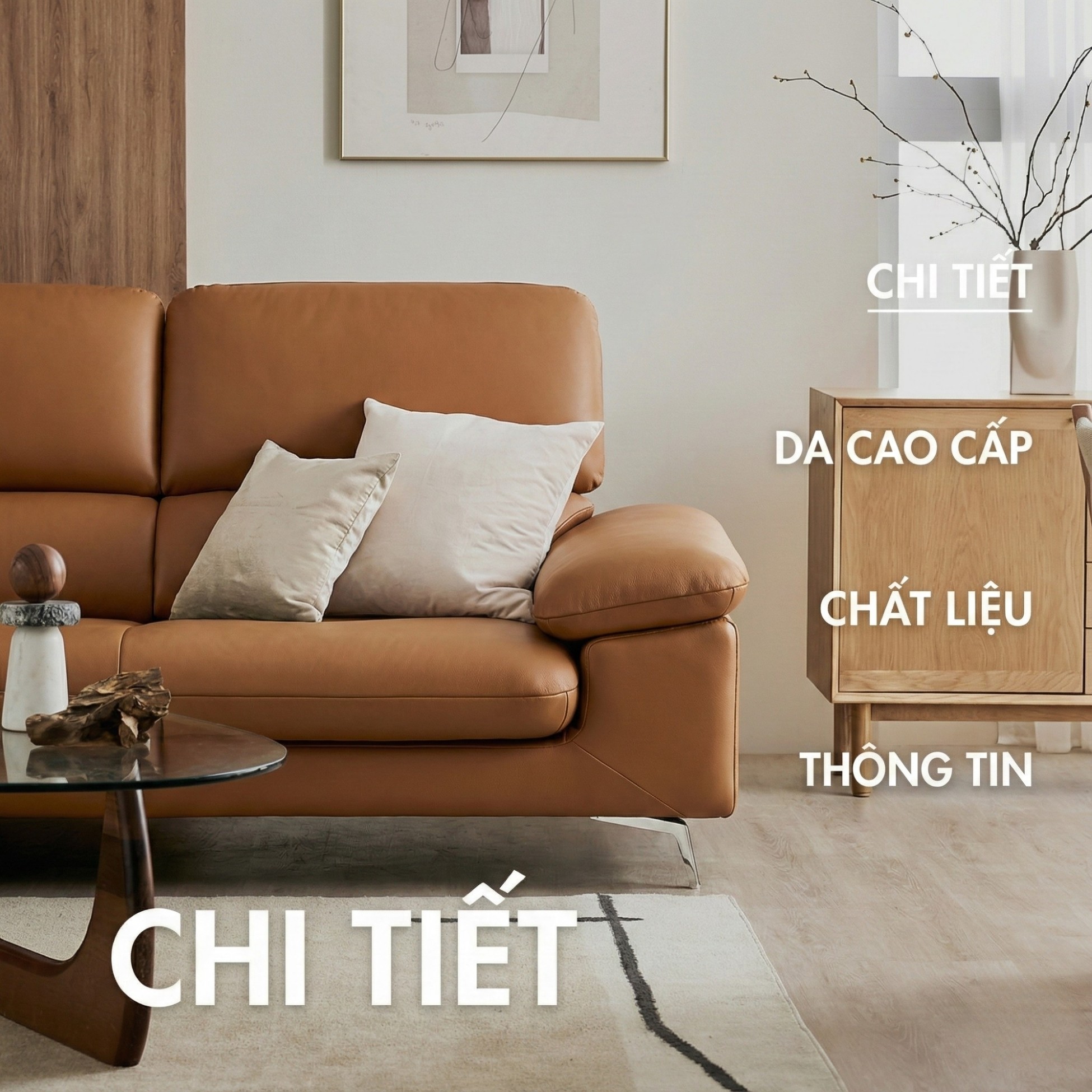 Sofa Ravell - Sofa Da Hiện Đại Cao Cấp Cho Phòng Khách