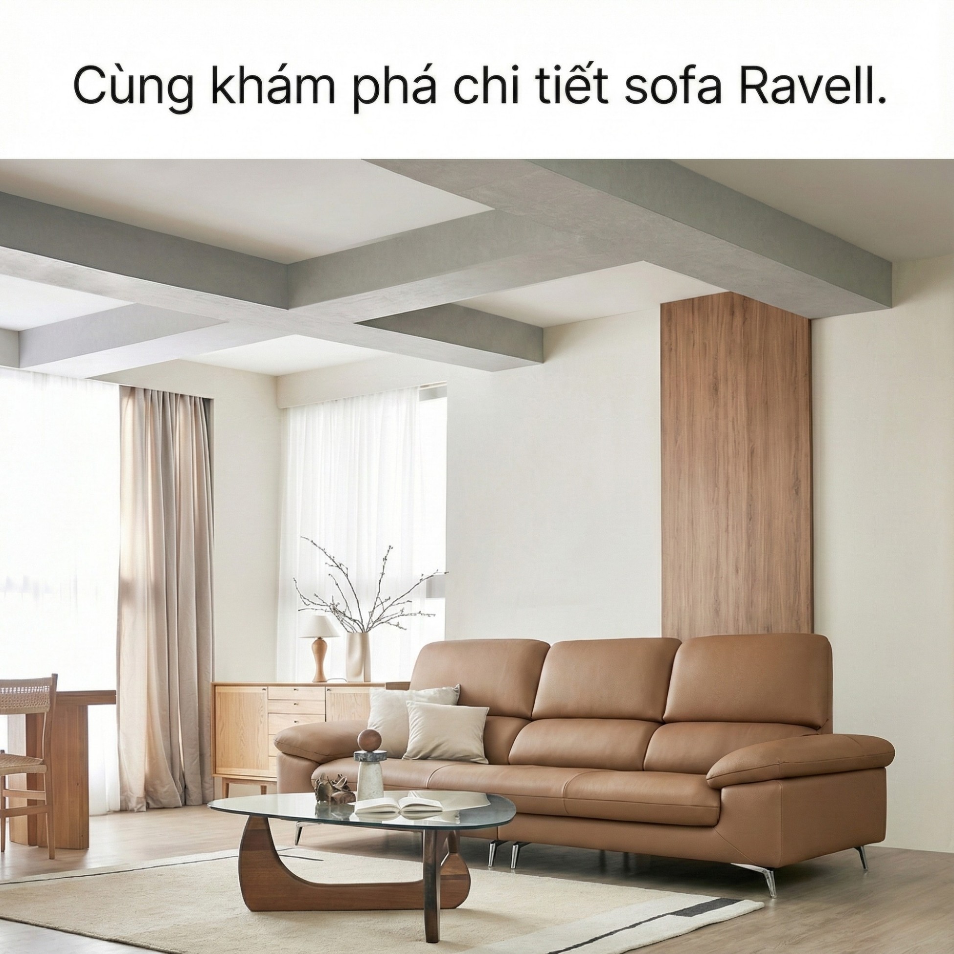 Sofa Ravell - Sofa Da Hiện Đại Cao Cấp Cho Phòng Khách