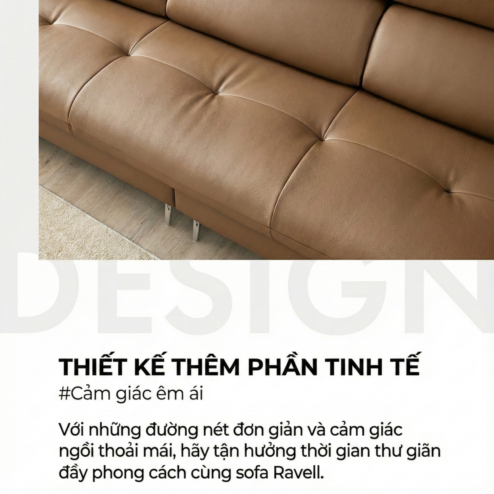 Sofa Ravell - Sofa Da Hiện Đại Cao Cấp Cho Phòng Khách