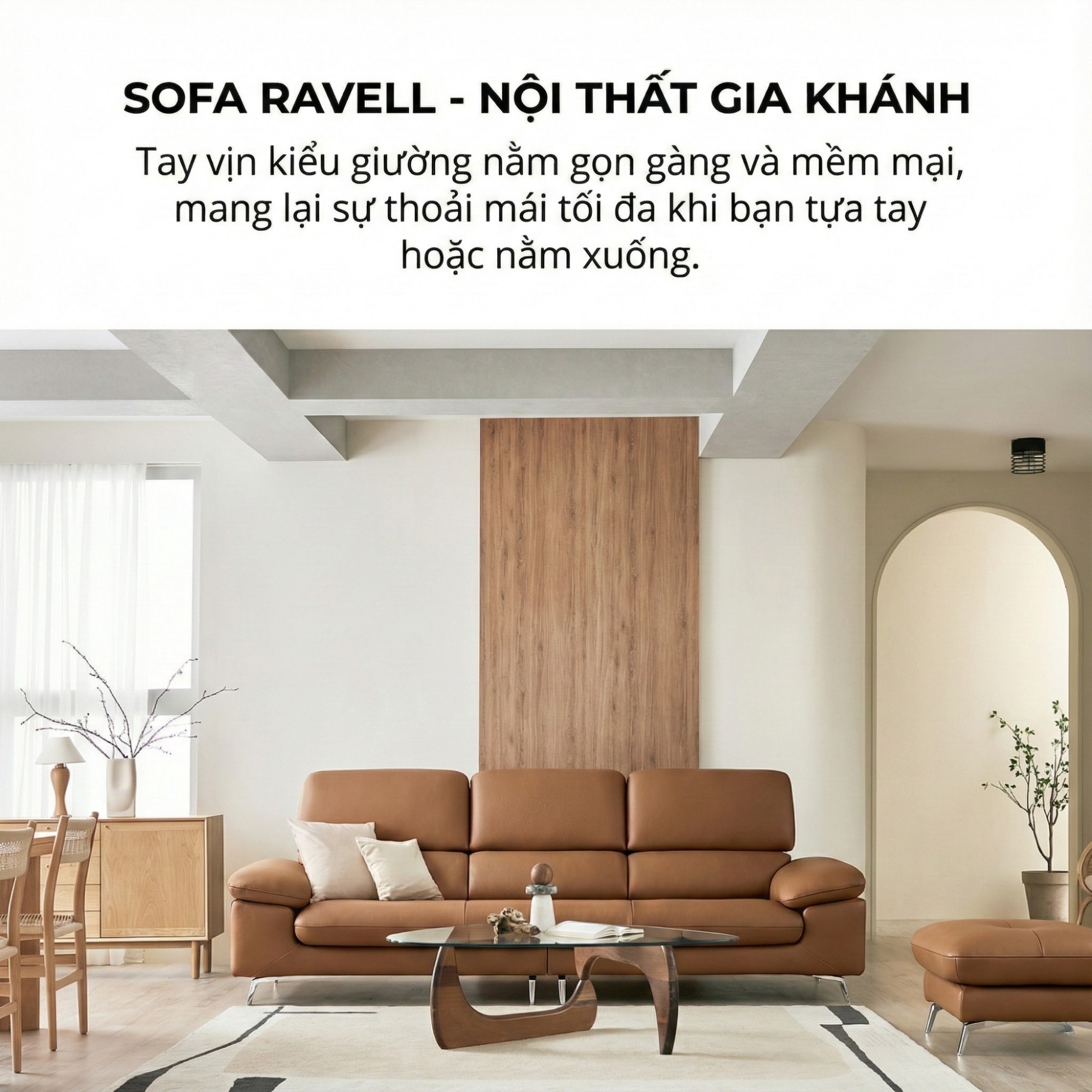 Sofa Ravell - Sofa Da Hiện Đại Cao Cấp Cho Phòng Khách