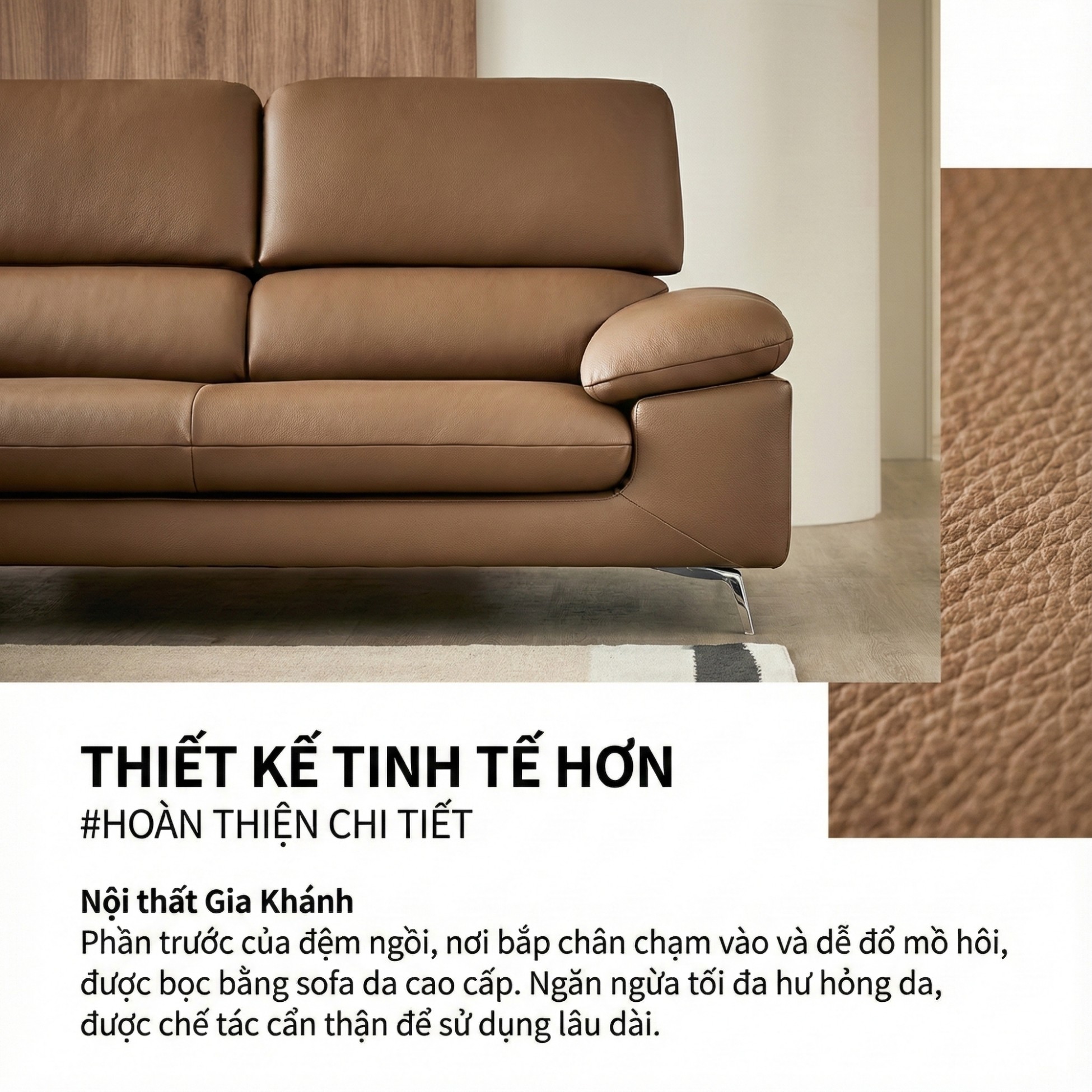 Sofa Ravell - Sofa Da Hiện Đại Cao Cấp Cho Phòng Khách