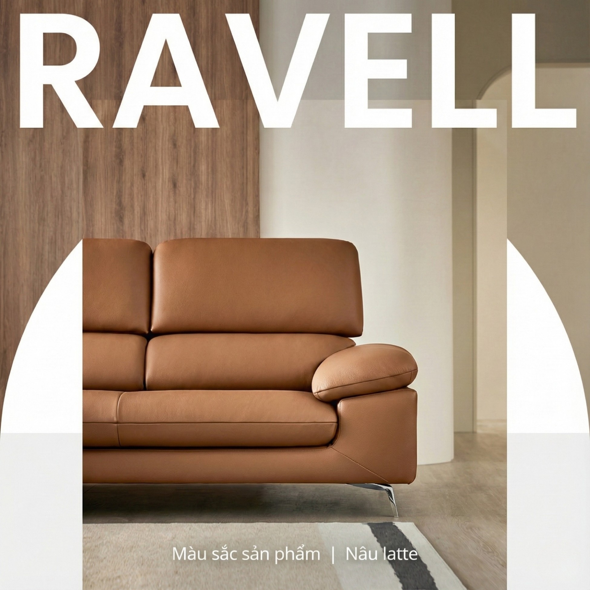 Sofa Ravell - Sofa Da Hiện Đại Cao Cấp Cho Phòng Khách