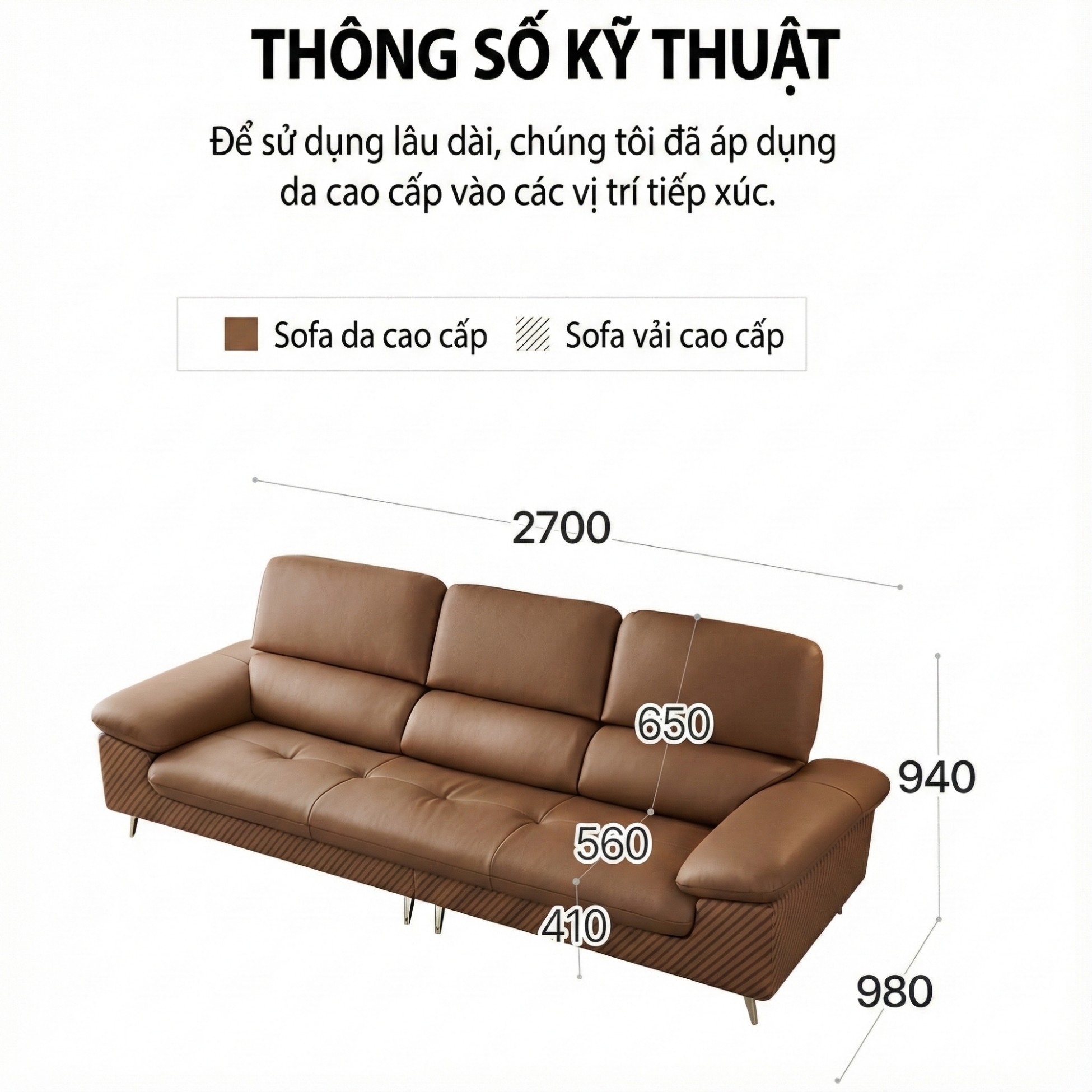 Sofa Ravell - Sofa Da Hiện Đại Cao Cấp Cho Phòng Khách