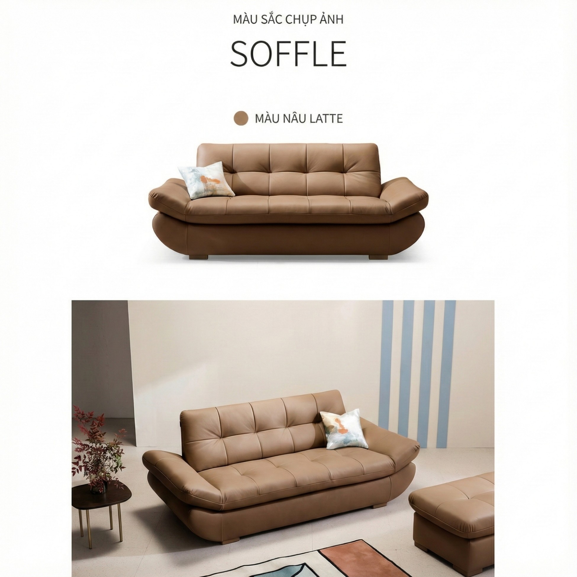 Sofa SOFFLE - Sofa Băng Hiện Đại Kiêm Giường Cho Phòng Khách Thư Thái