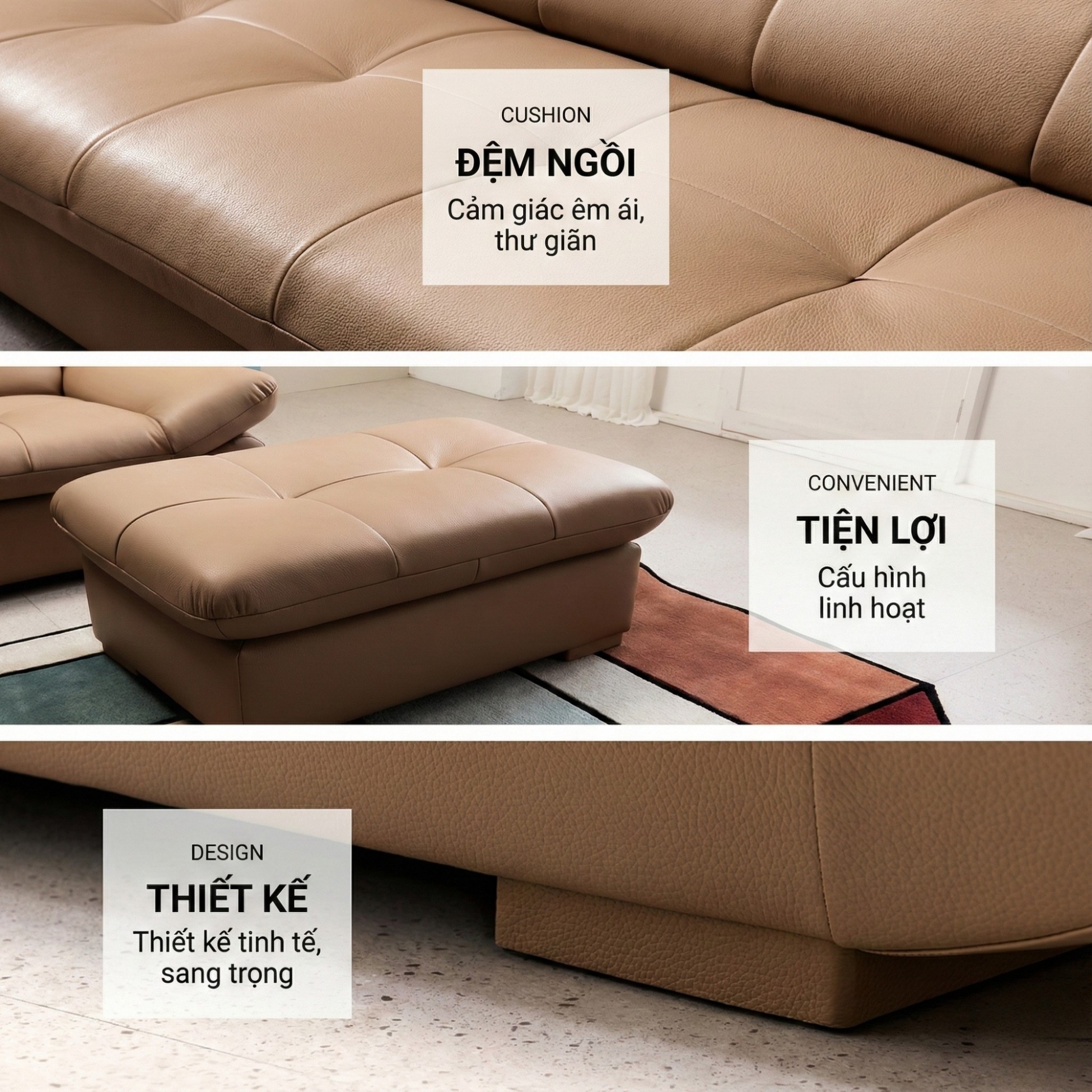 Sofa SOFFLE - Sofa Băng Hiện Đại Kiêm Giường Cho Phòng Khách Thư Thái