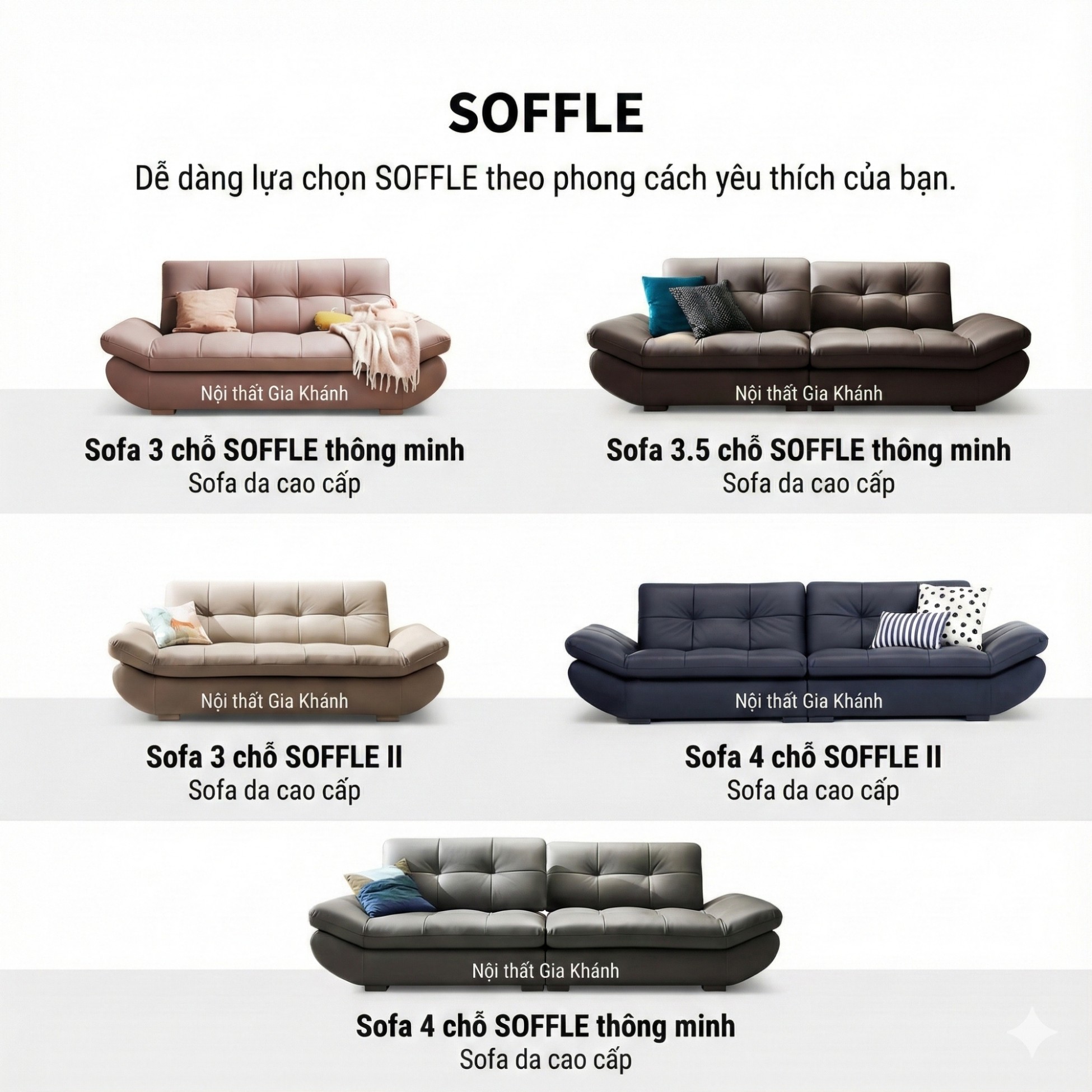 Sofa SOFFLE - Sofa Băng Hiện Đại Kiêm Giường Cho Phòng Khách Thư Thái