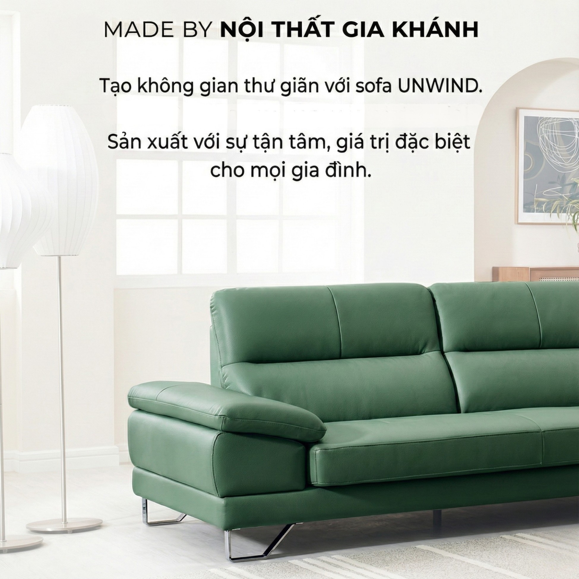 Sofa UNWIND – Sofa Da Cao Cấp Góc L Rộng Rãi Êm Ái Thư Giãn