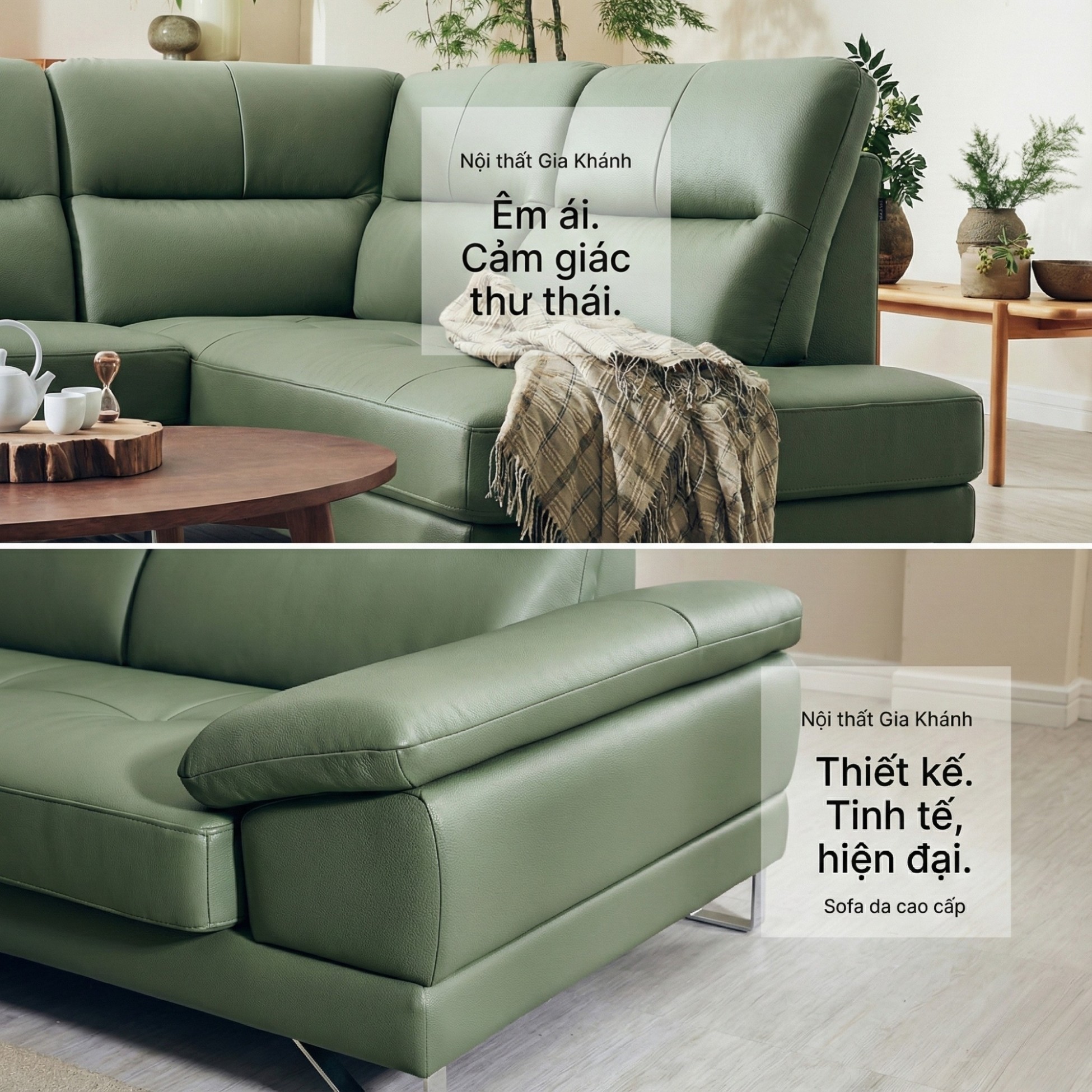 Sofa UNWIND – Sofa Da Cao Cấp Góc L Rộng Rãi Êm Ái Thư Giãn