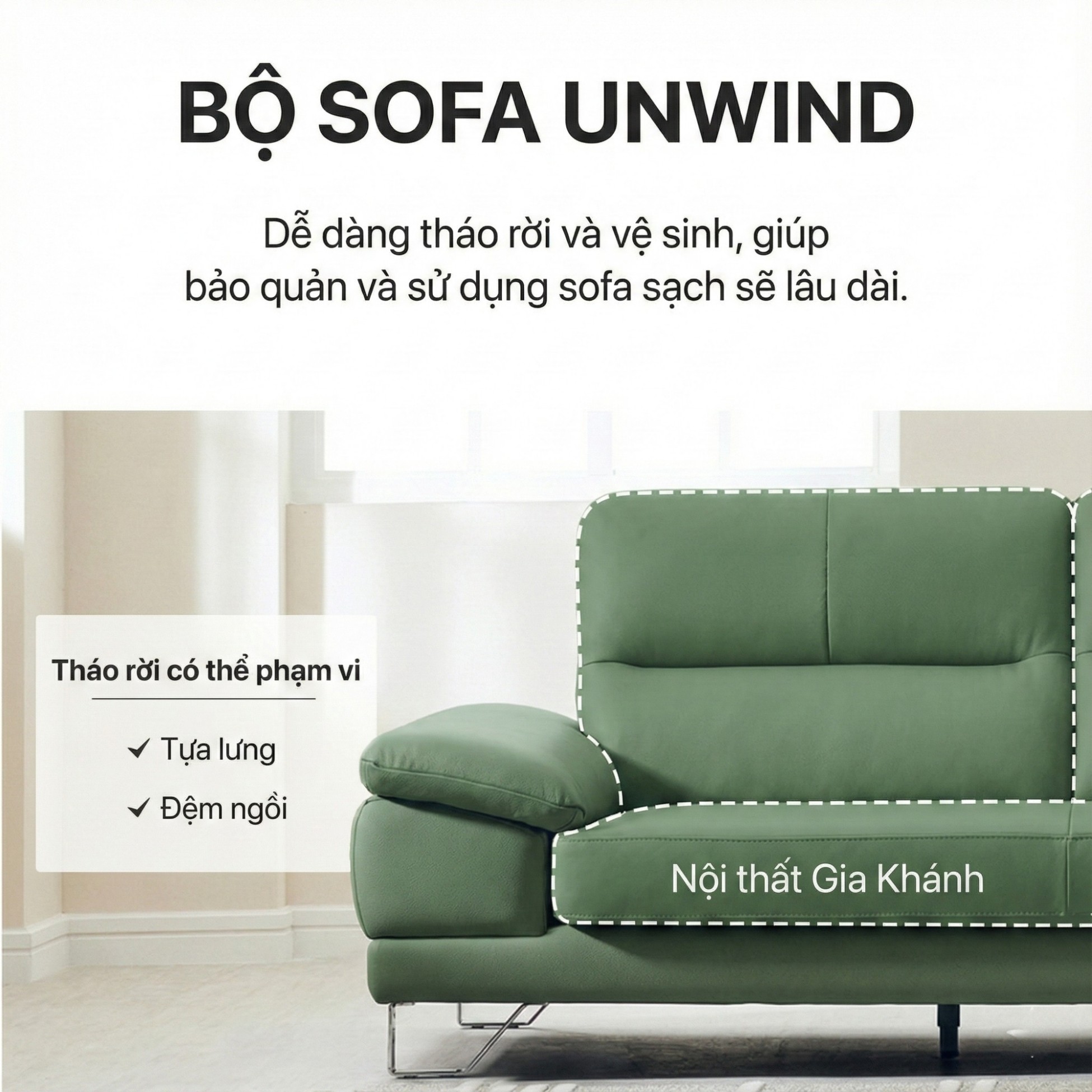 Sofa UNWIND – Sofa Da Cao Cấp Góc L Rộng Rãi Êm Ái Thư Giãn