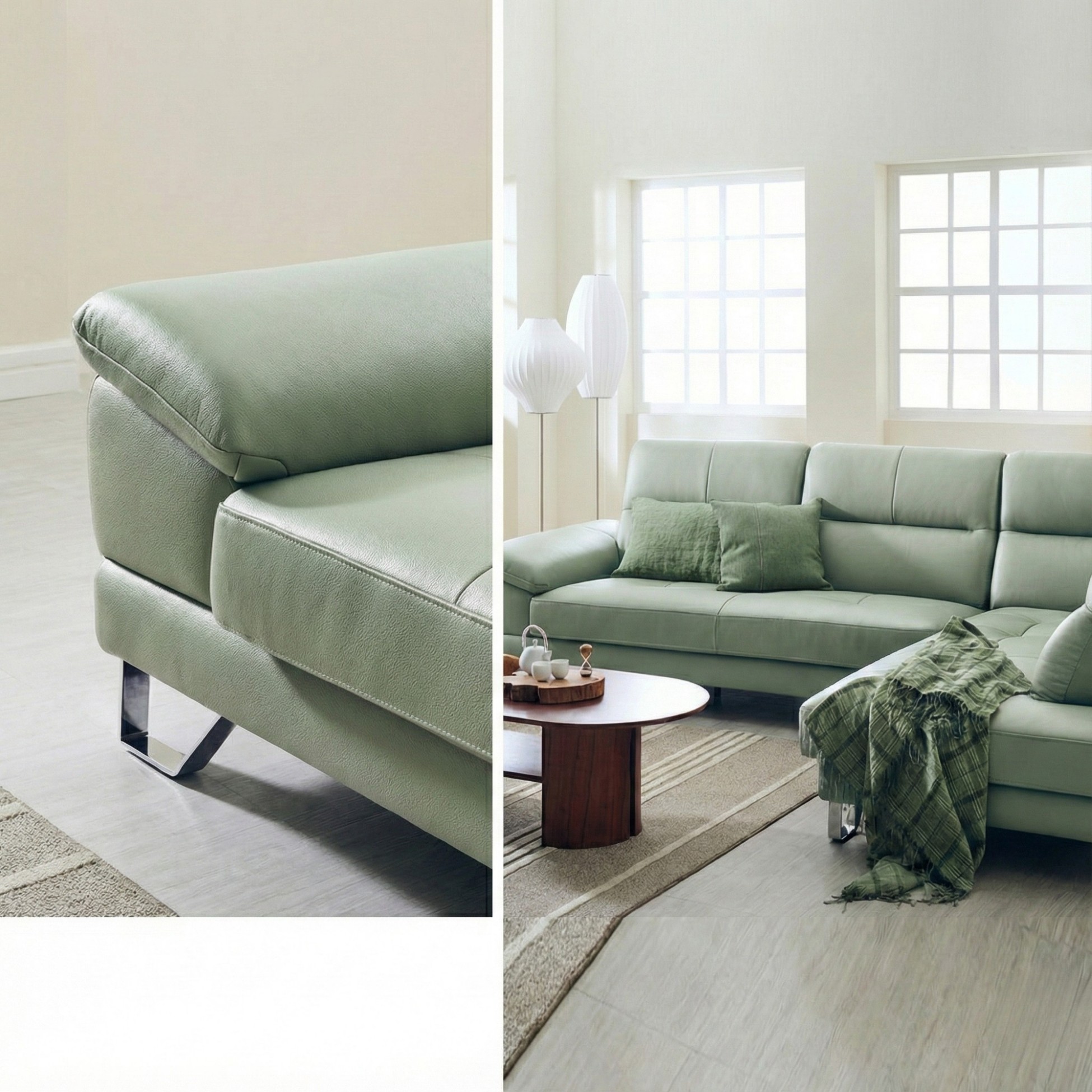 Sofa UNWIND – Sofa Da Cao Cấp Góc L Rộng Rãi Êm Ái Thư Giãn