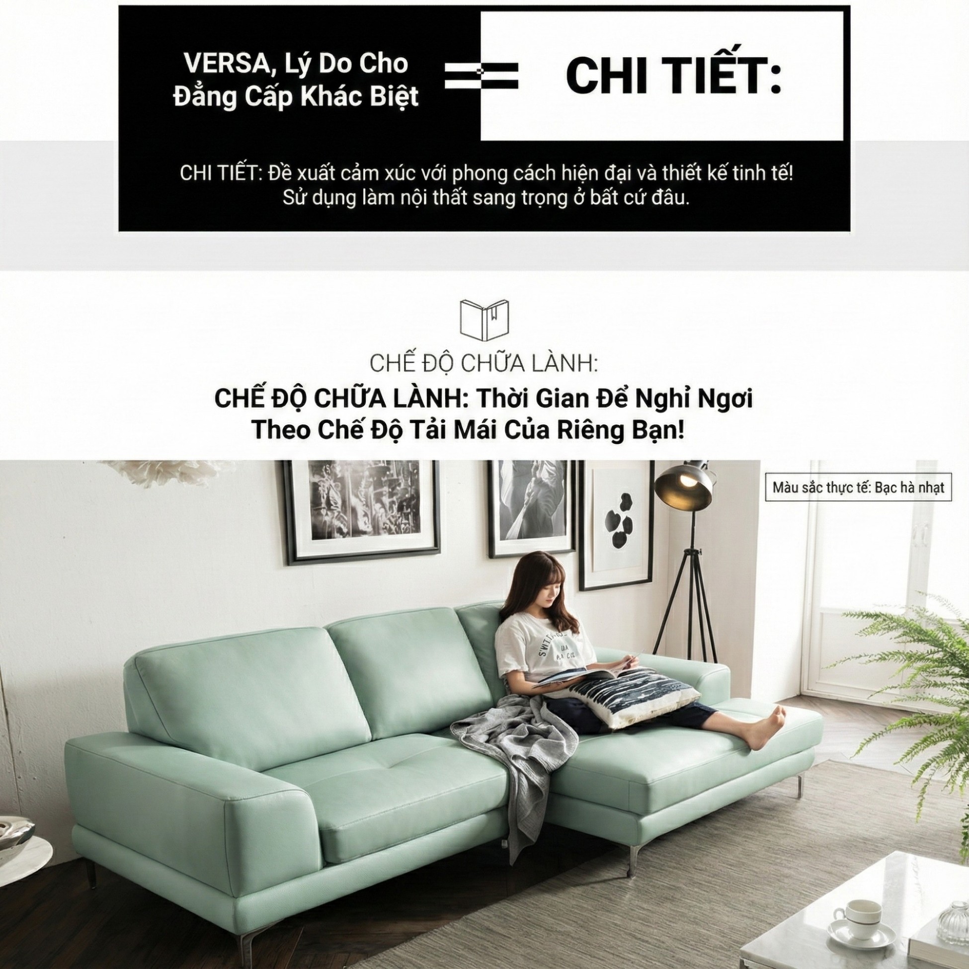 Sofa VERSA – Sofa Da Cao Cấp Linh Hoạt Tùy Biến Phong Cách