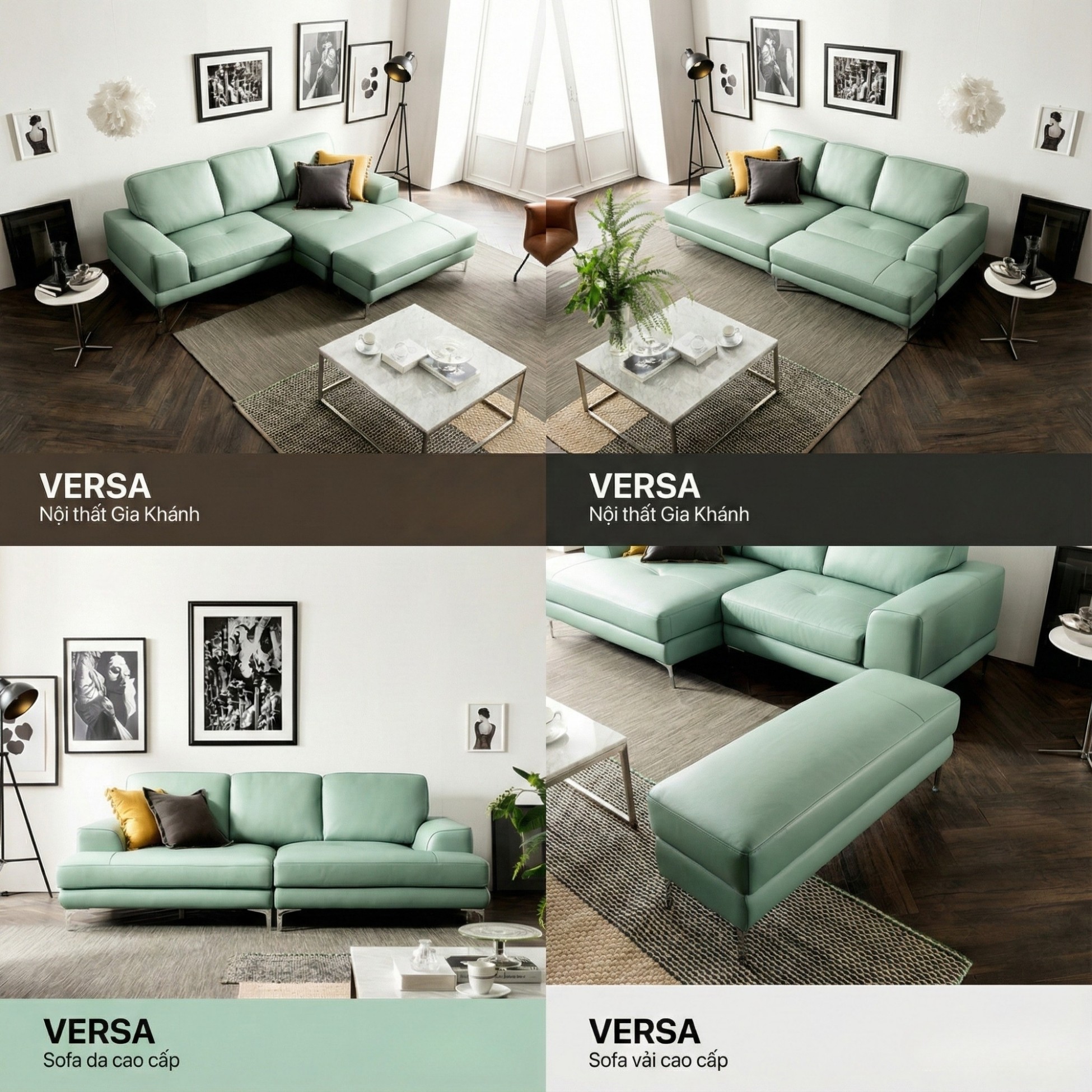 Sofa VERSA – Sofa Da Cao Cấp Linh Hoạt Tùy Biến Phong Cách