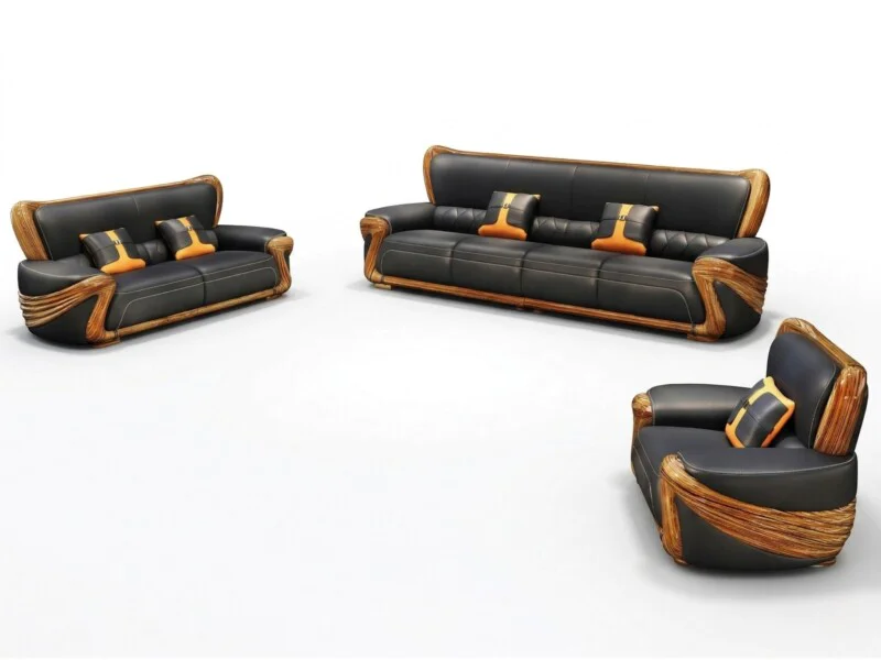 Ba băng sofa thuộc bộ SBF532-125 được chụp từ góc nhìn trên cao, tách biệt trên nền trắng. Hình ảnh thể hiện rõ hình dáng…