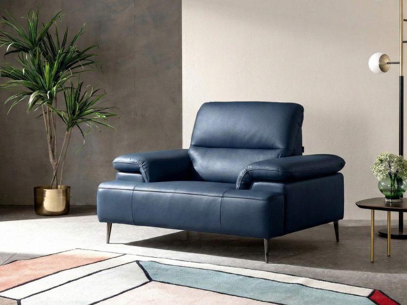 Sofa ALINA - Sofa Đơn Thư Giãn Bọc Da Cao Cấp Sang Trọng