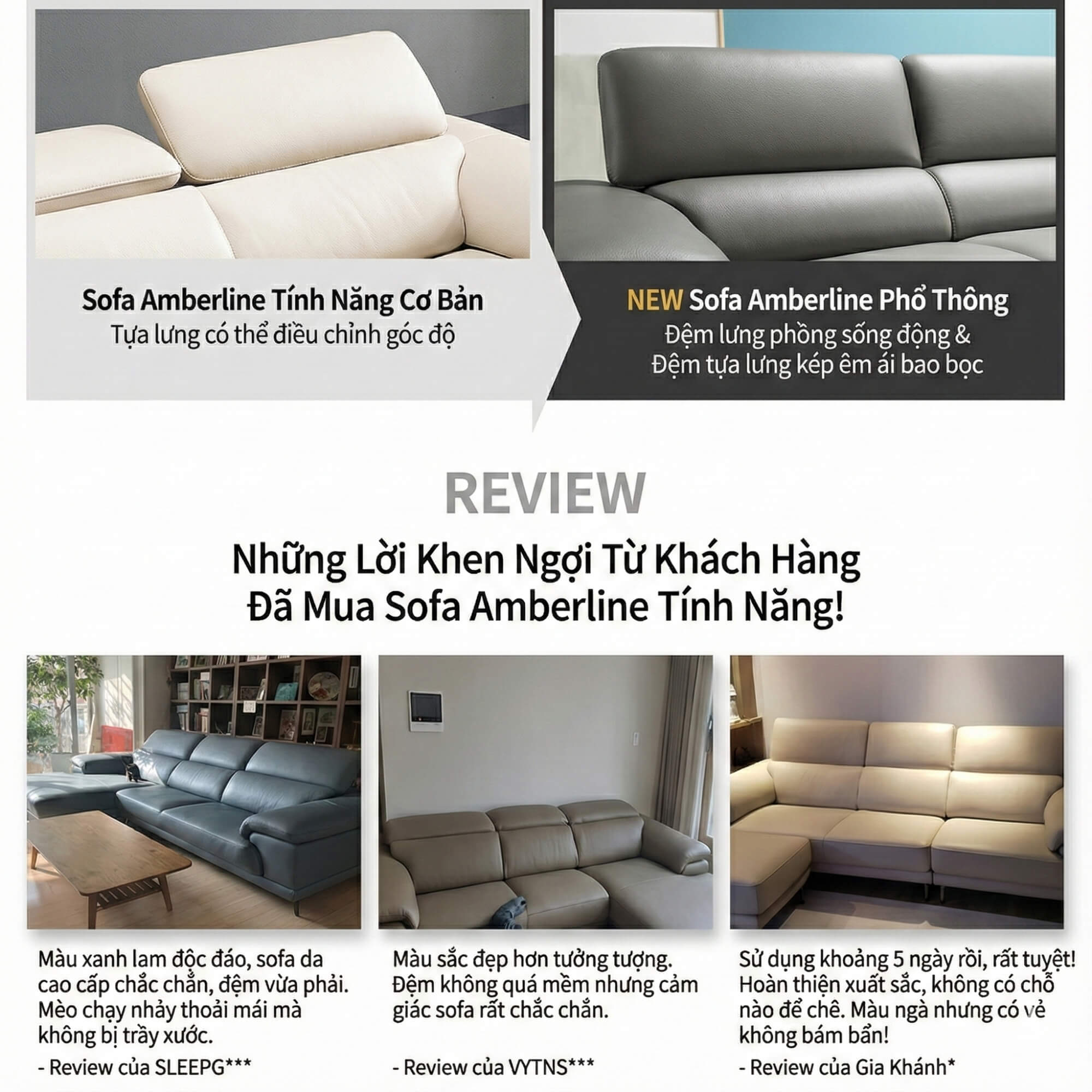 Sofa AMBERLINE - Sofa Góc Thư Giãn Cho Phòng Khách Thanh Lịch