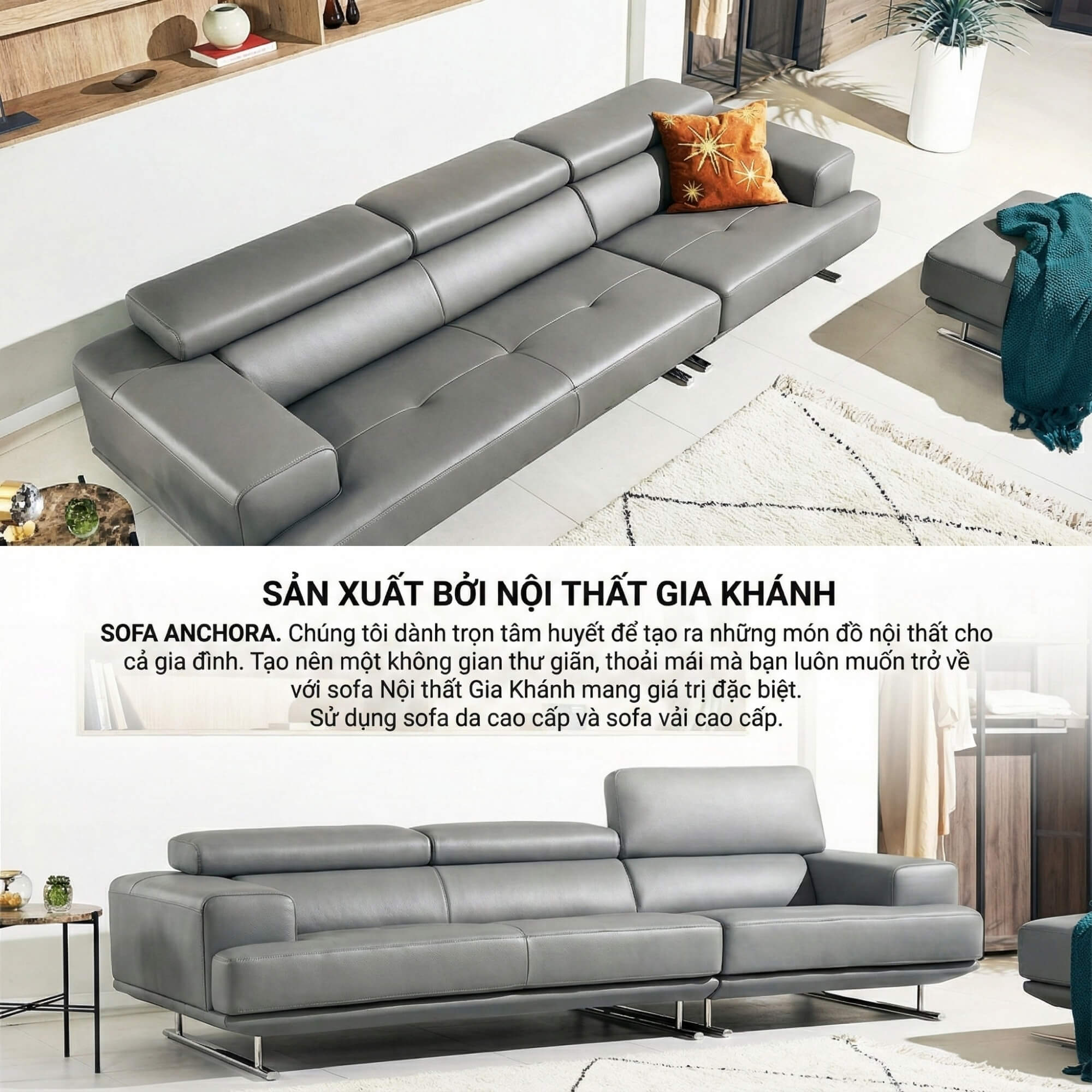 sofa ANCHORA - Sofa Băng Tựa Đầu Thông Minh