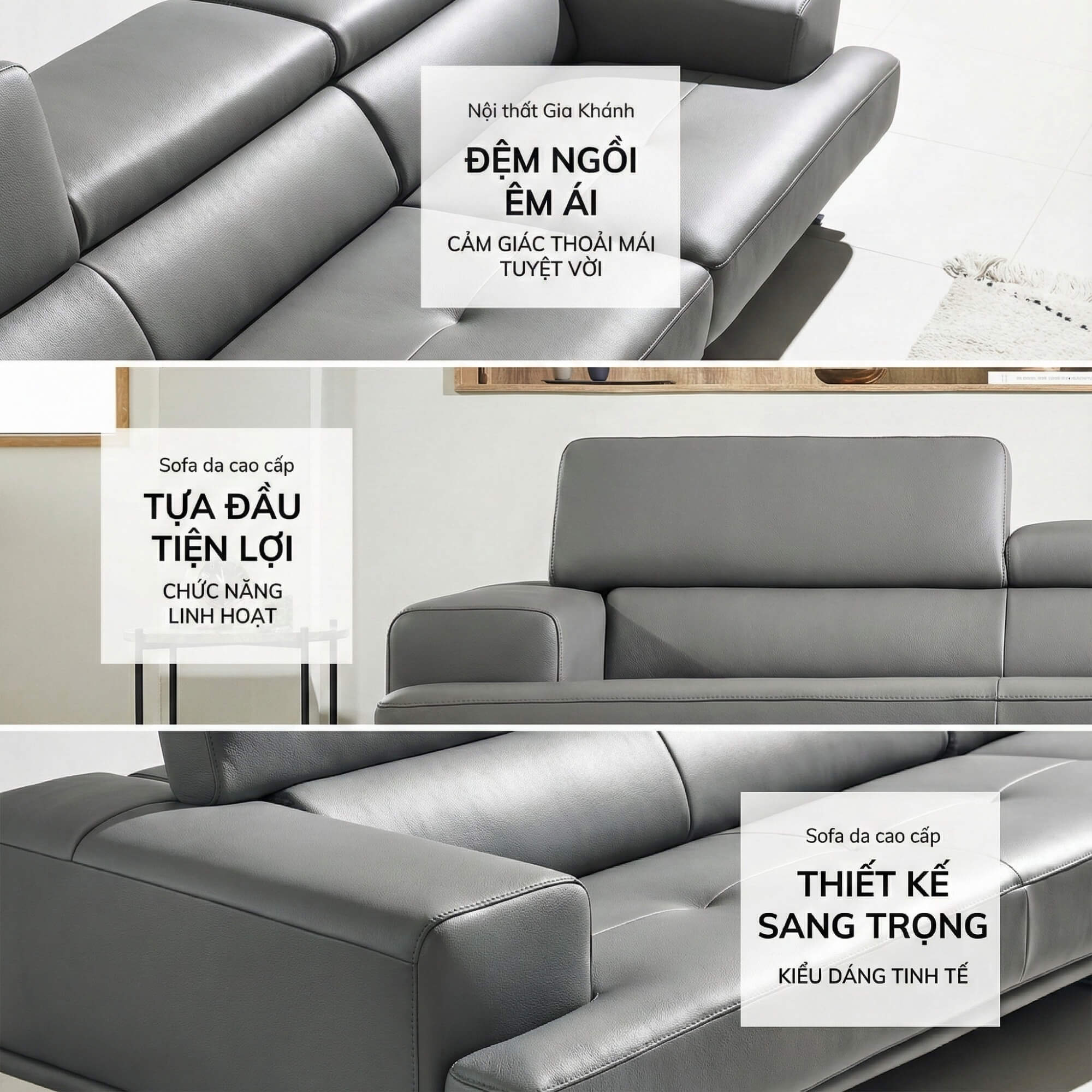 sofa ANCHORA - Sofa Băng Tựa Đầu Thông Minh