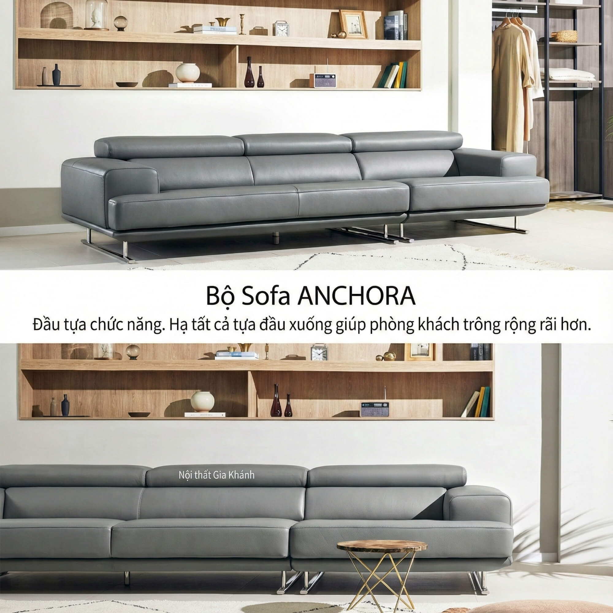 sofa ANCHORA - Sofa Băng Tựa Đầu Thông Minh