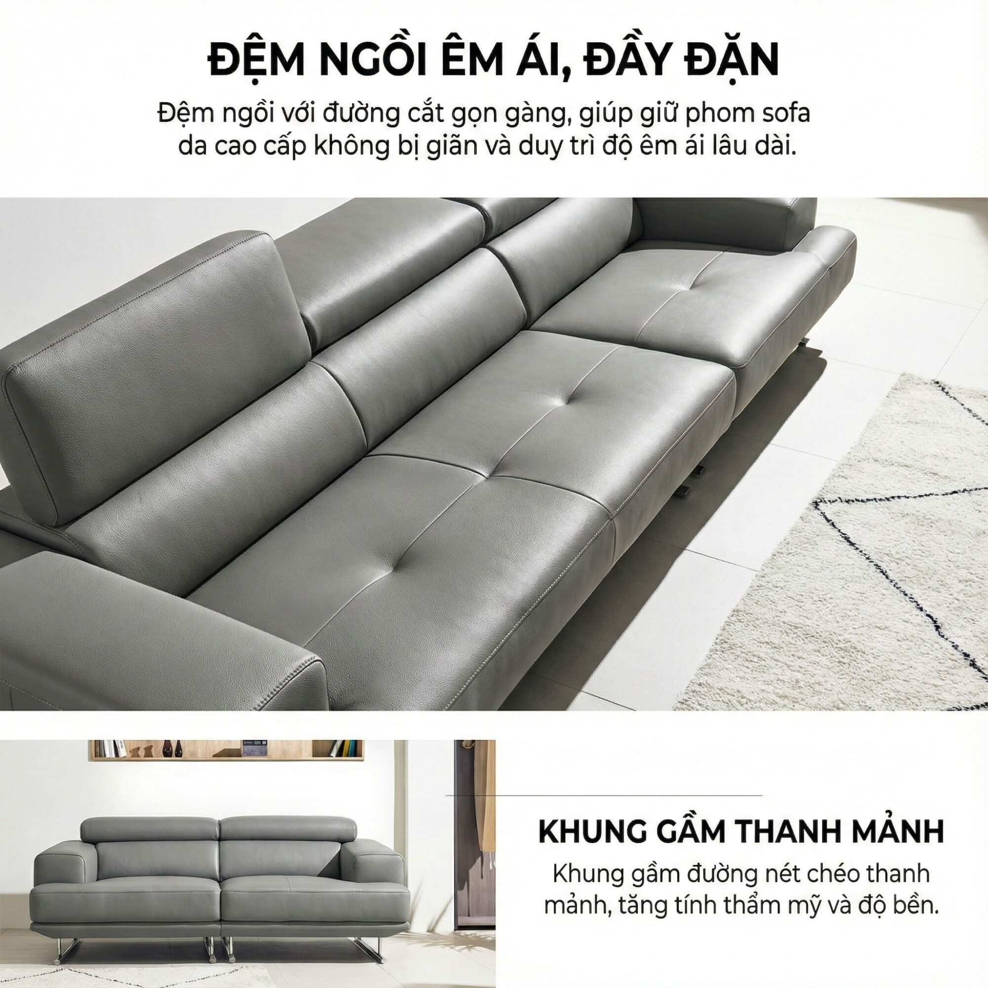 sofa ANCHORA - Sofa Băng Tựa Đầu Thông Minh