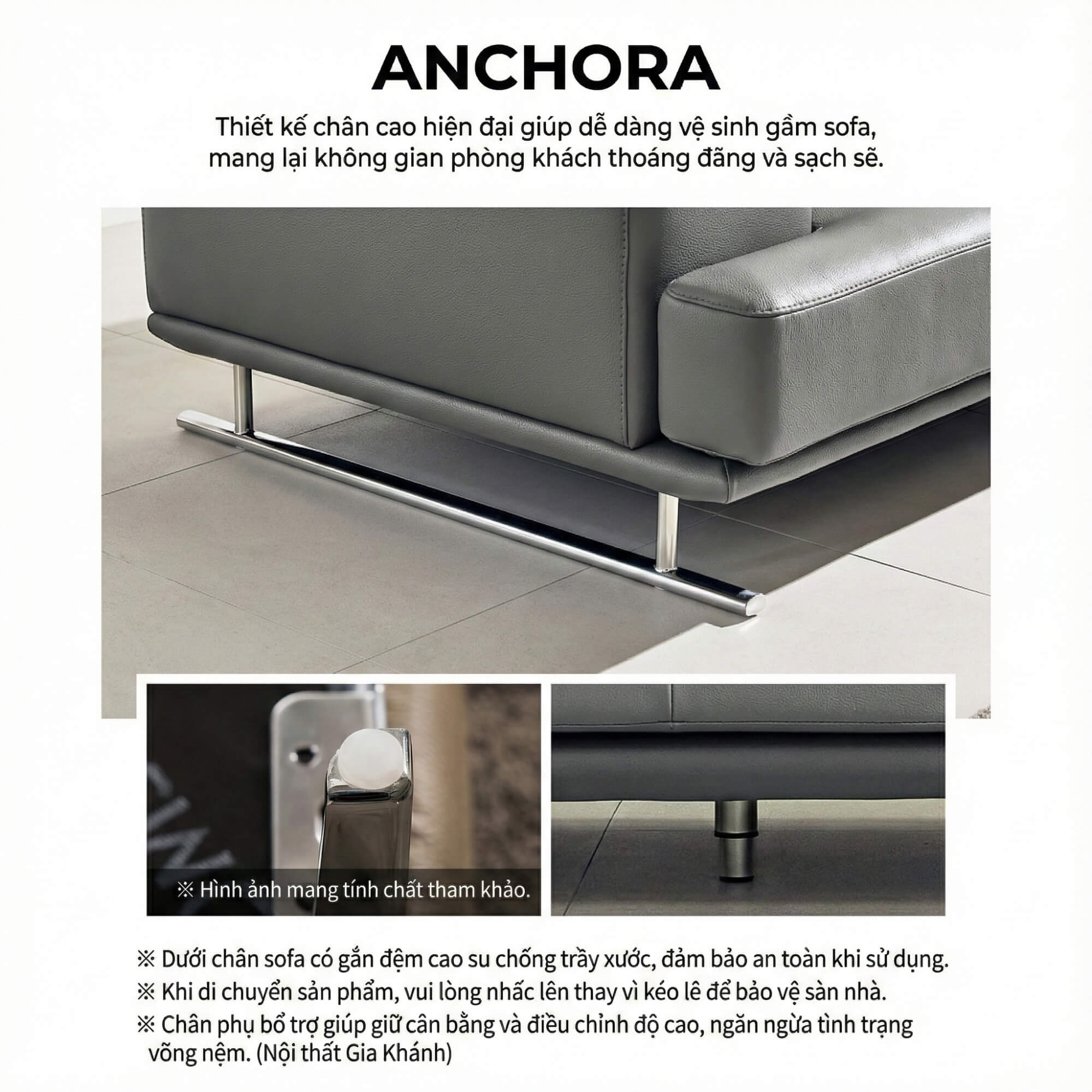 sofa ANCHORA - Sofa Băng Tựa Đầu Thông Minh