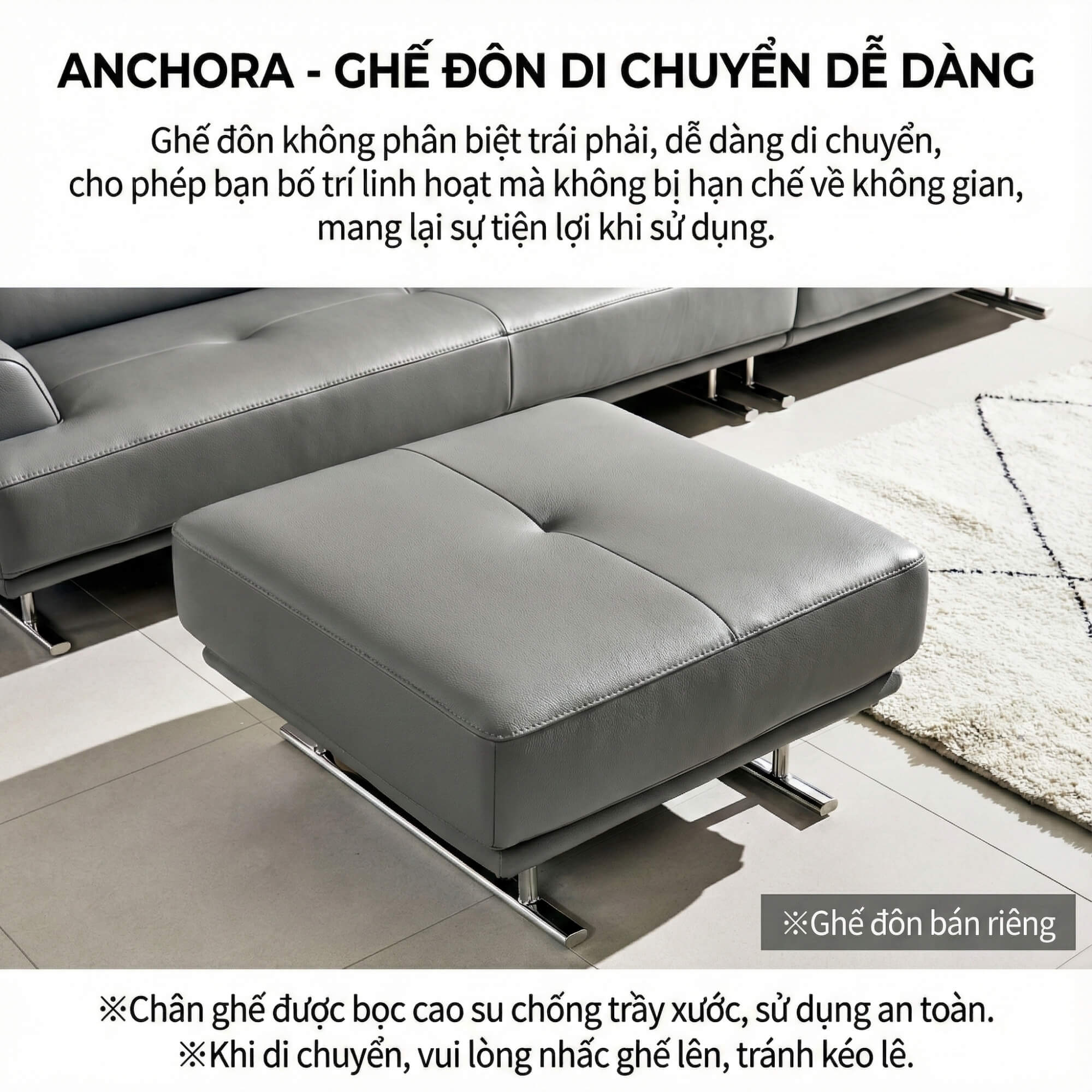 sofa ANCHORA - Sofa Băng Tựa Đầu Thông Minh