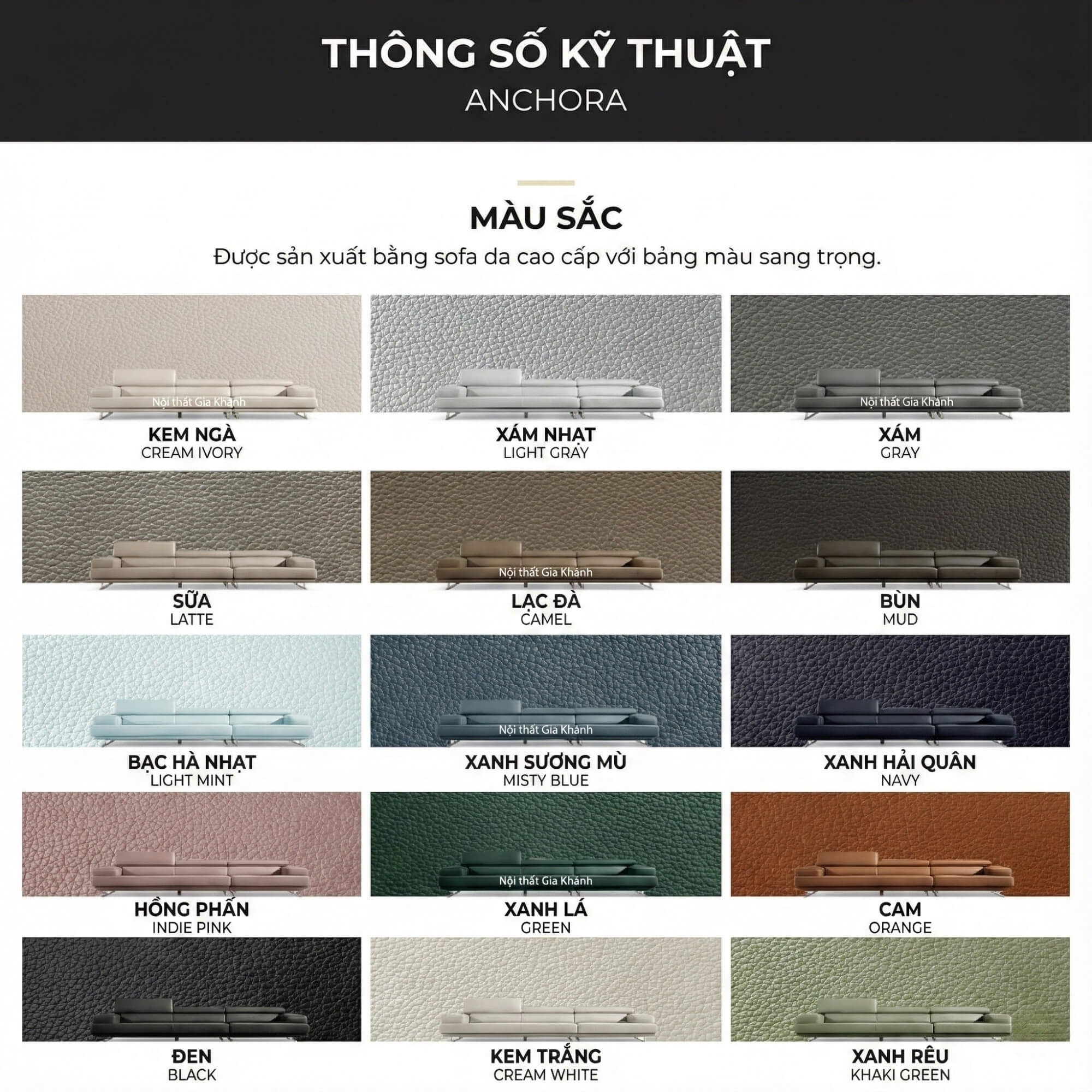 sofa ANCHORA - Sofa Băng Tựa Đầu Thông Minh