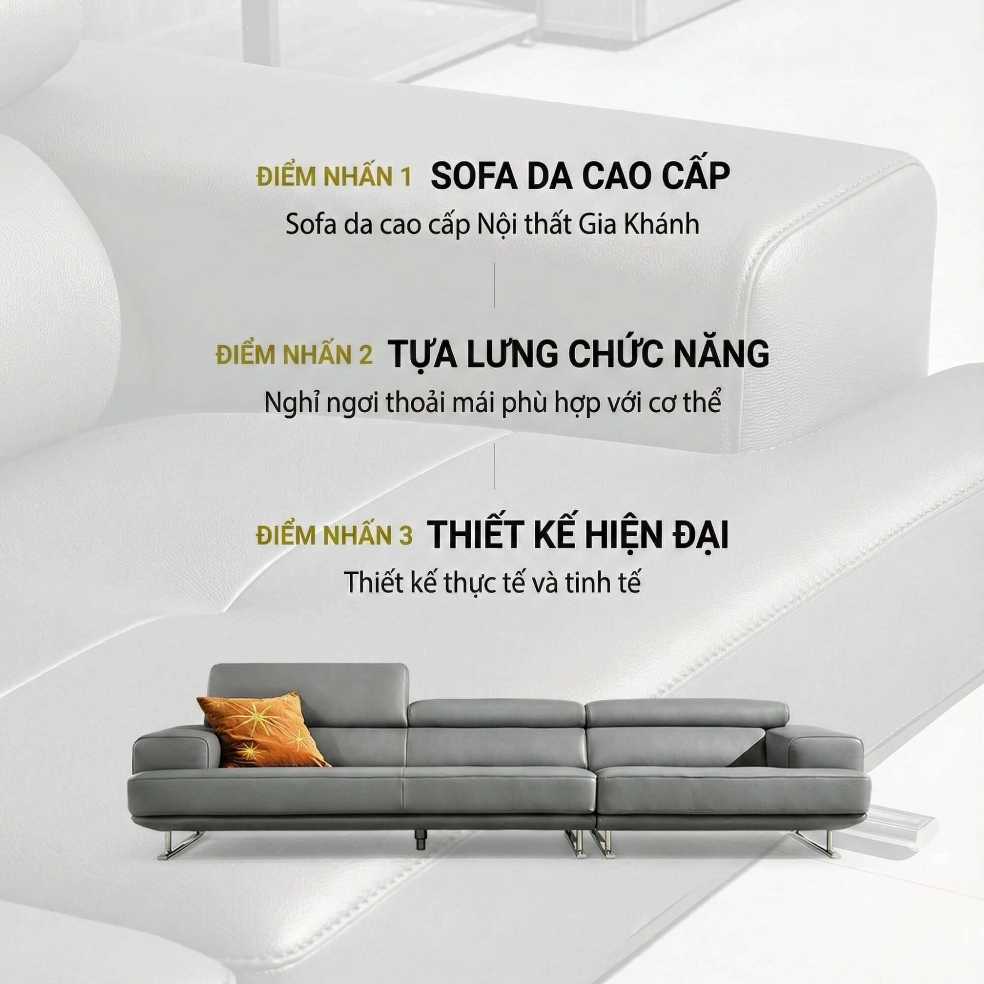 sofa ANCHORA - Sofa Băng Tựa Đầu Thông Minh